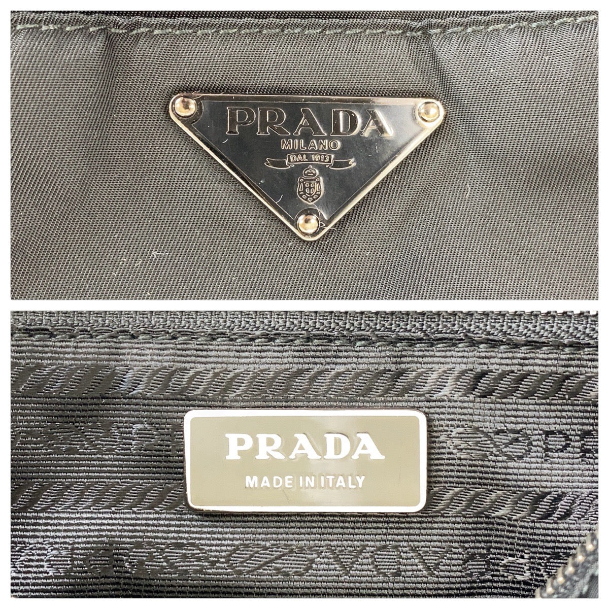 Prada Nylon Leather Tessuto Logo Business Briefcase