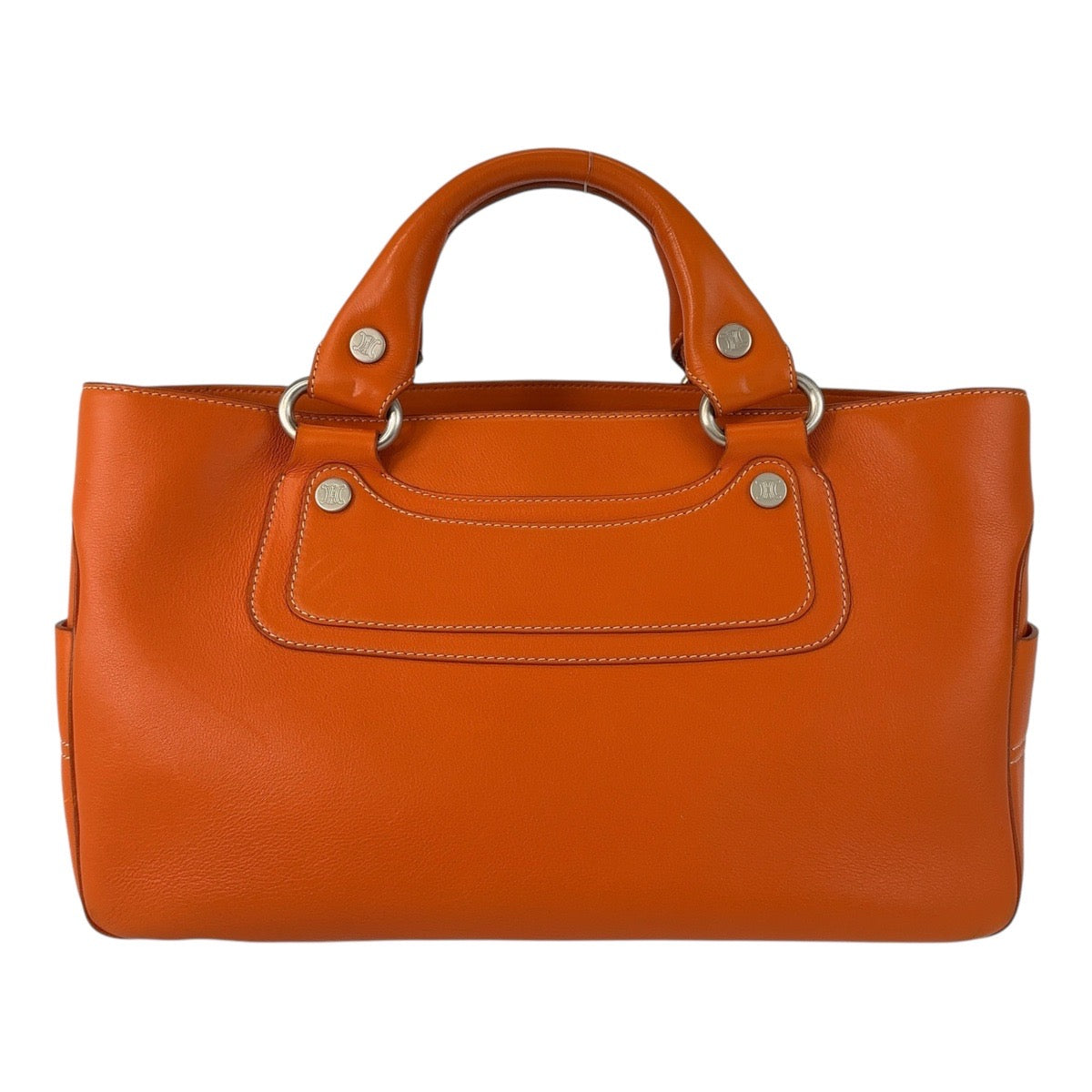 Celine Leather Boogie Bag Orange Handbag