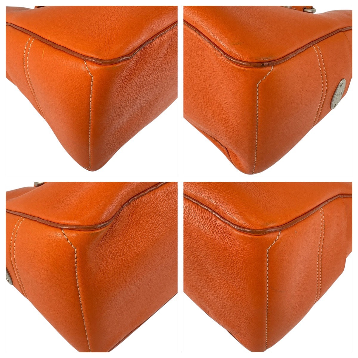 Celine Leather Boogie Bag Orange Handbag