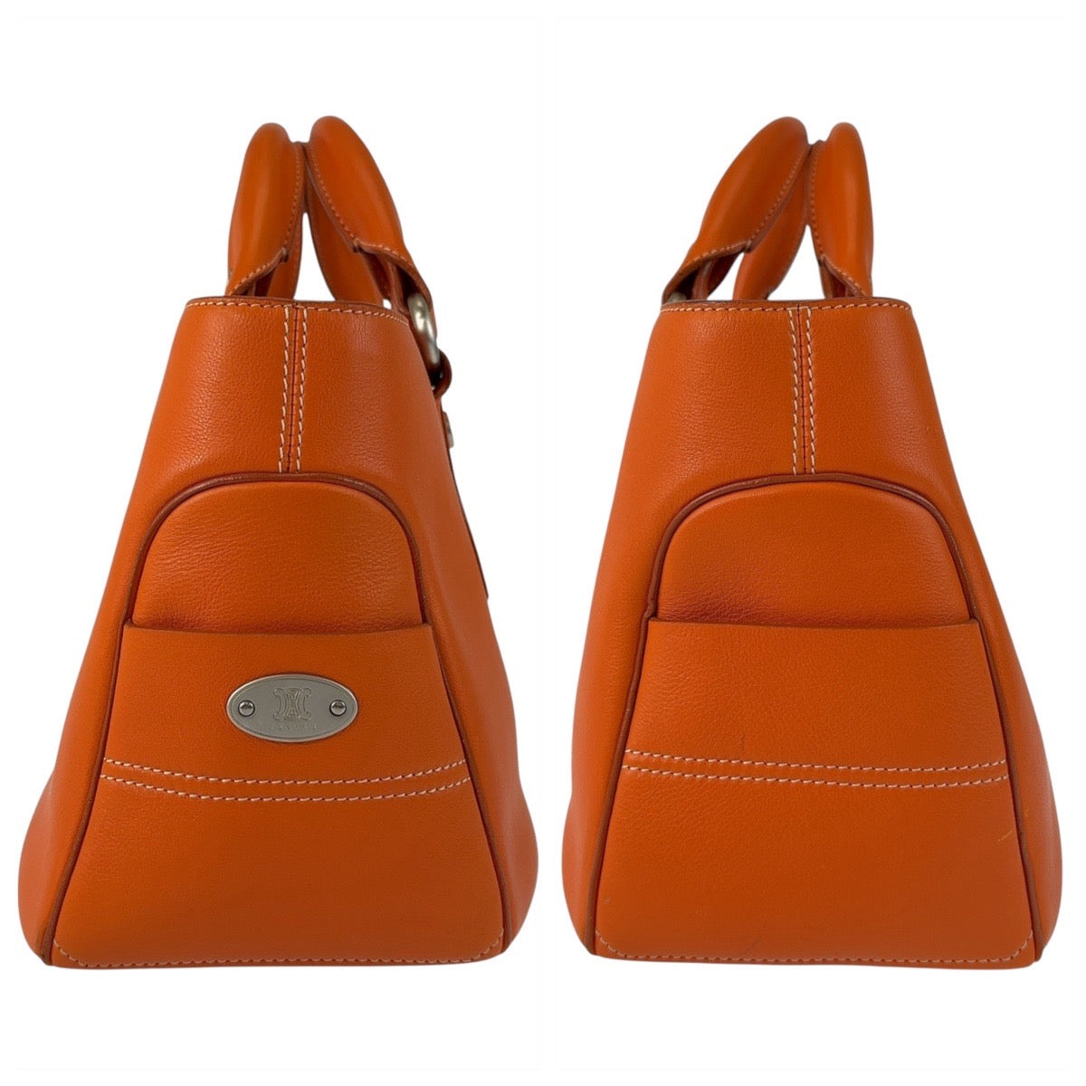 Celine Leather Boogie Bag Orange Handbag