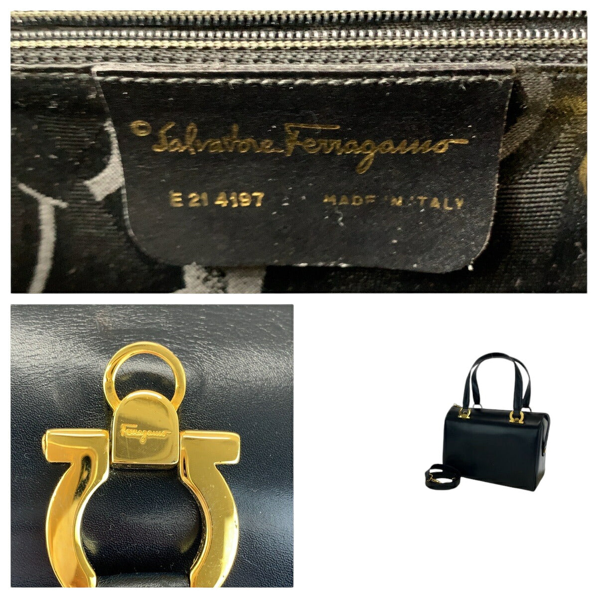 Salvatore Ferragamo Leather Gancini 2way Bag