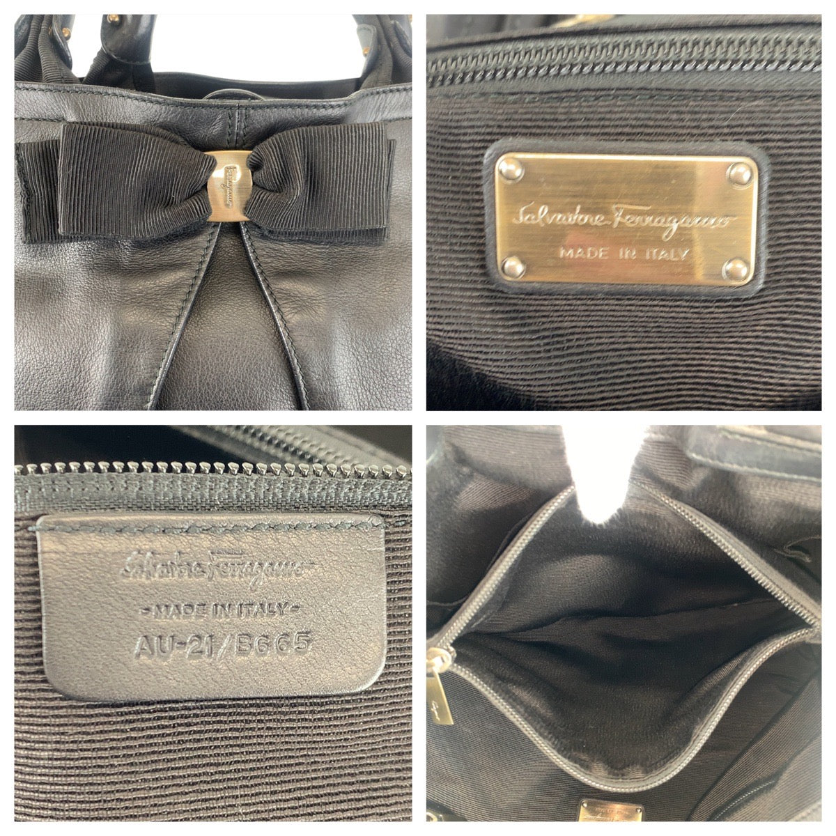 Salvatore Ferragamo Vara Ribbon Leather Tote