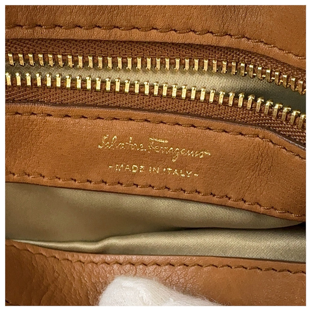 Salvatore Ferragamo Leather Gancini Tote Bag