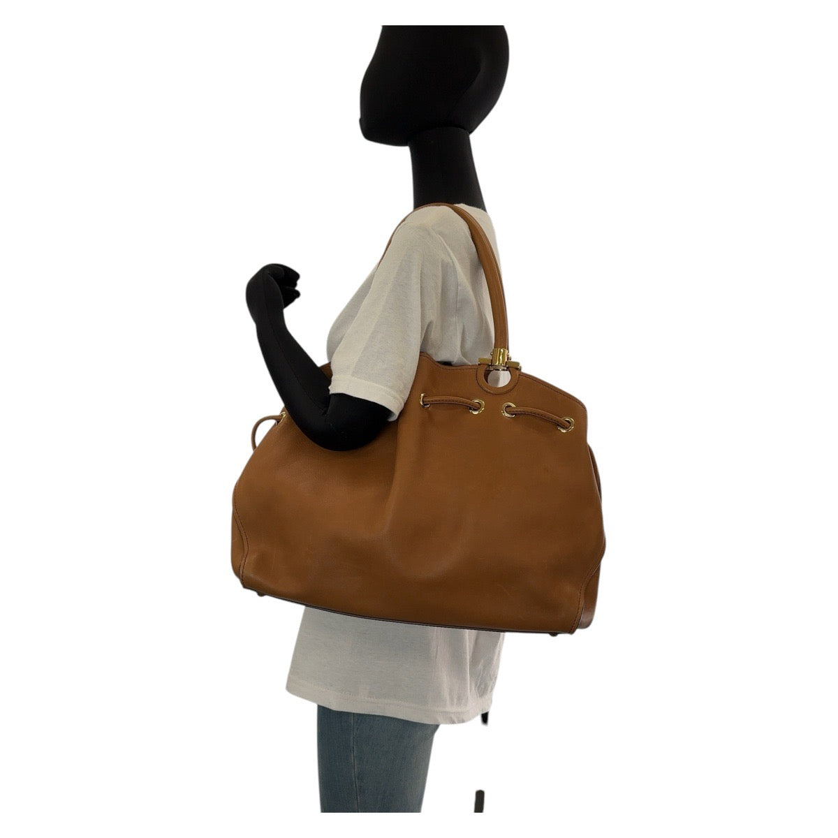 Salvatore Ferragamo Leather Gancini Tote Bag