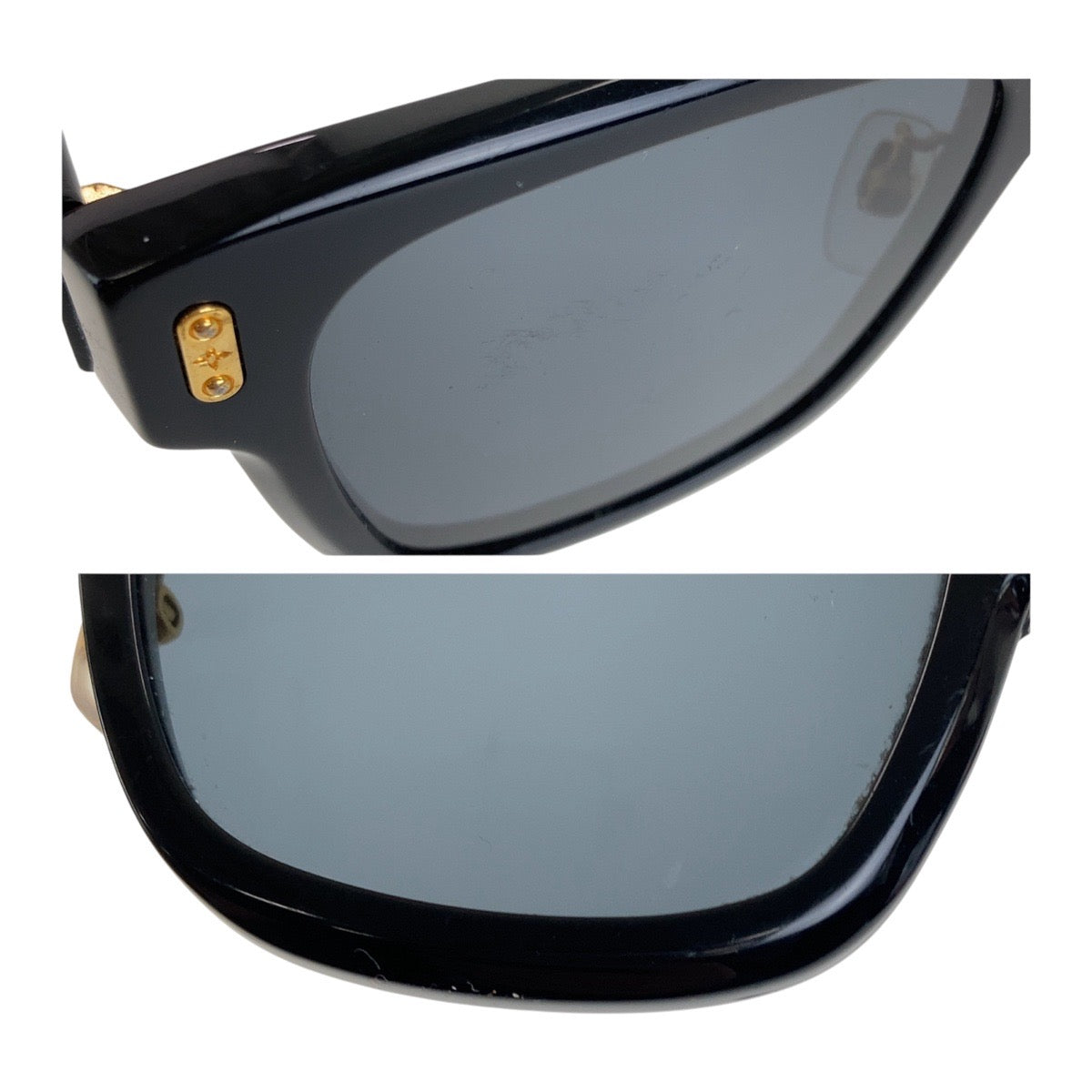 Louis Vuitton Confidence Square Sunglasses Black Gold