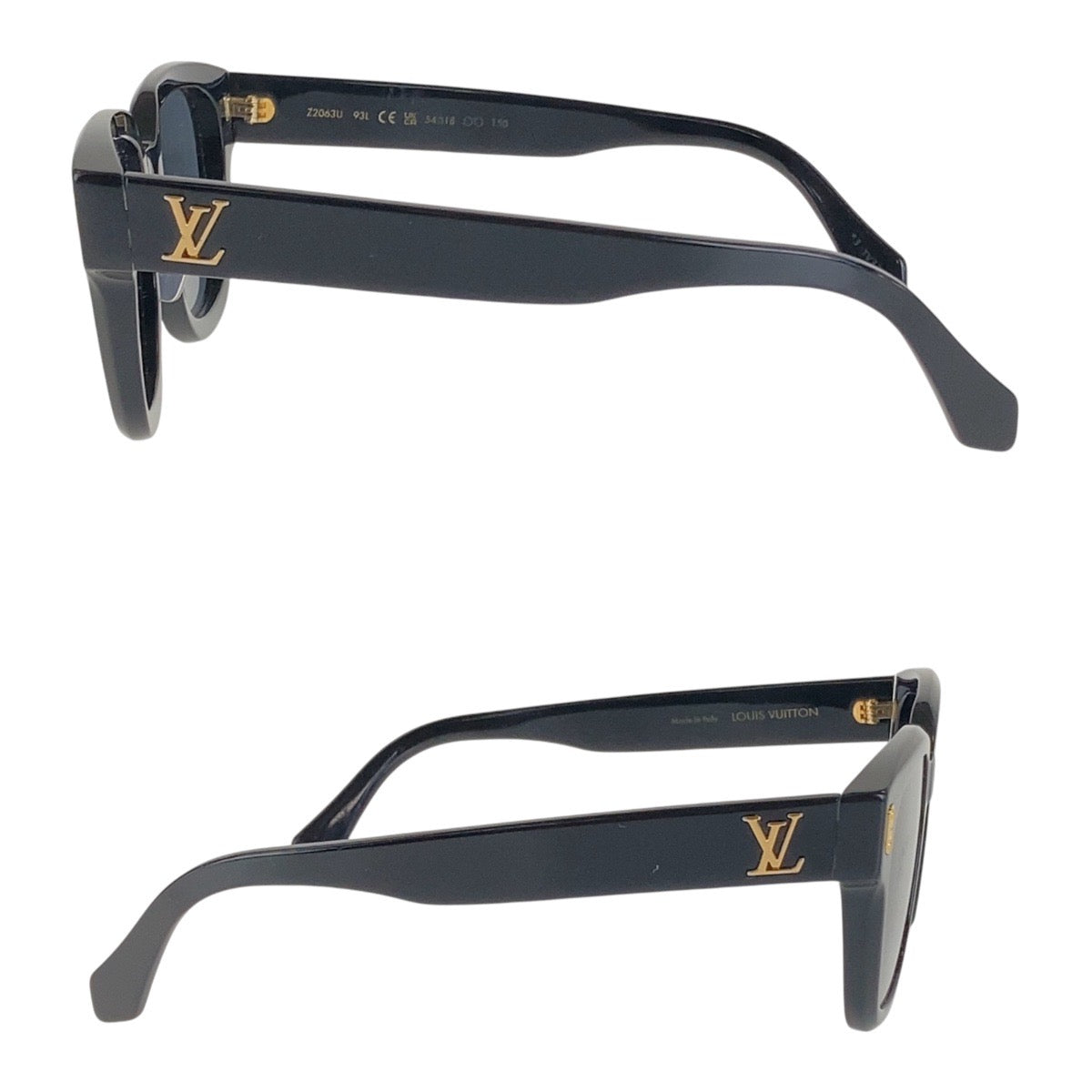 Louis Vuitton Confidence Square Sunglasses Black Gold