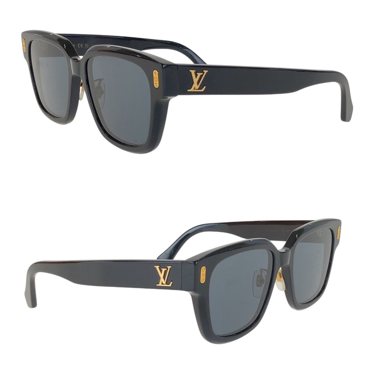 Louis Vuitton Confidence Square Sunglasses Black Gold