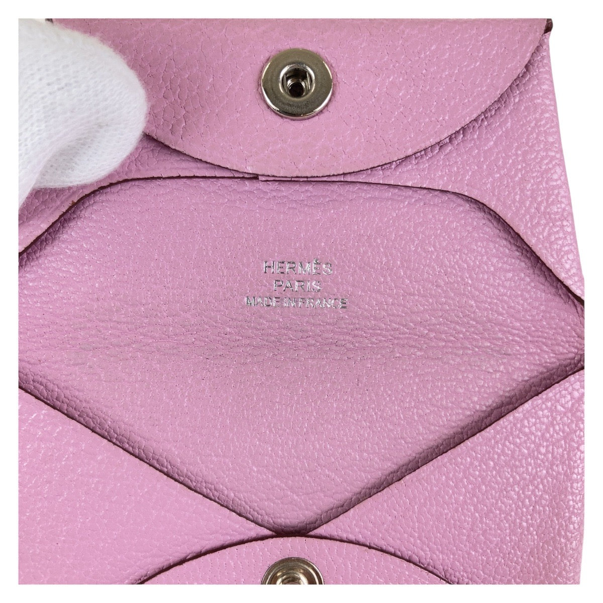 Hermes Chevre Bastia Coin Case Pink