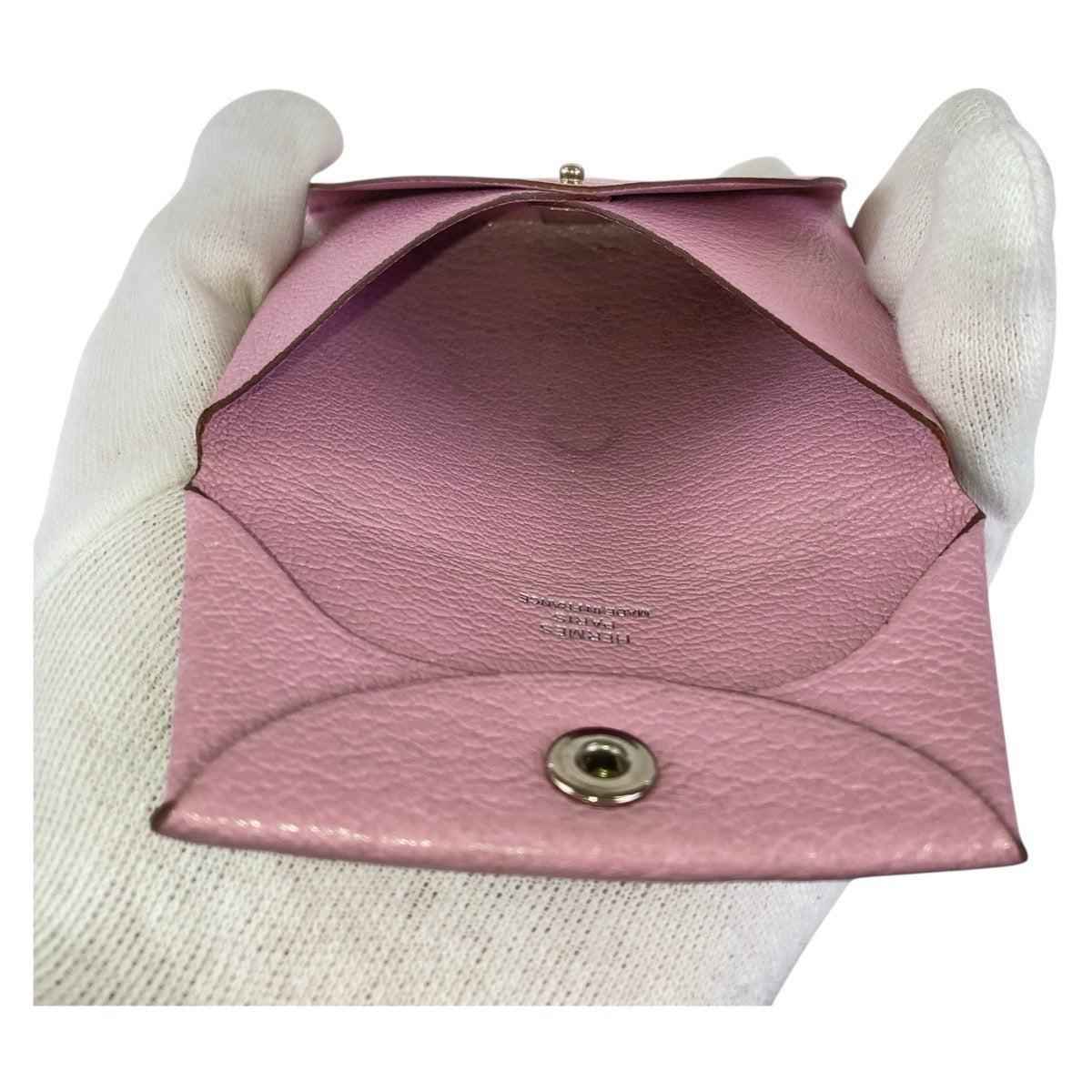 Hermes Chevre Bastia Coin Case Pink