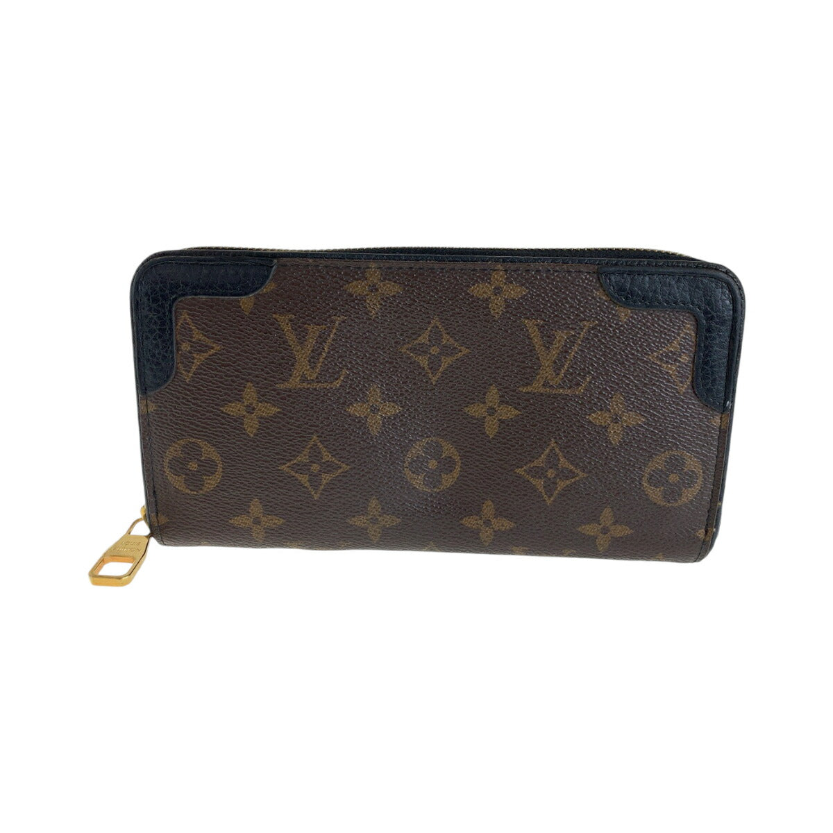 Louis Vuitton Zippy Wallet Retiro Brown Black