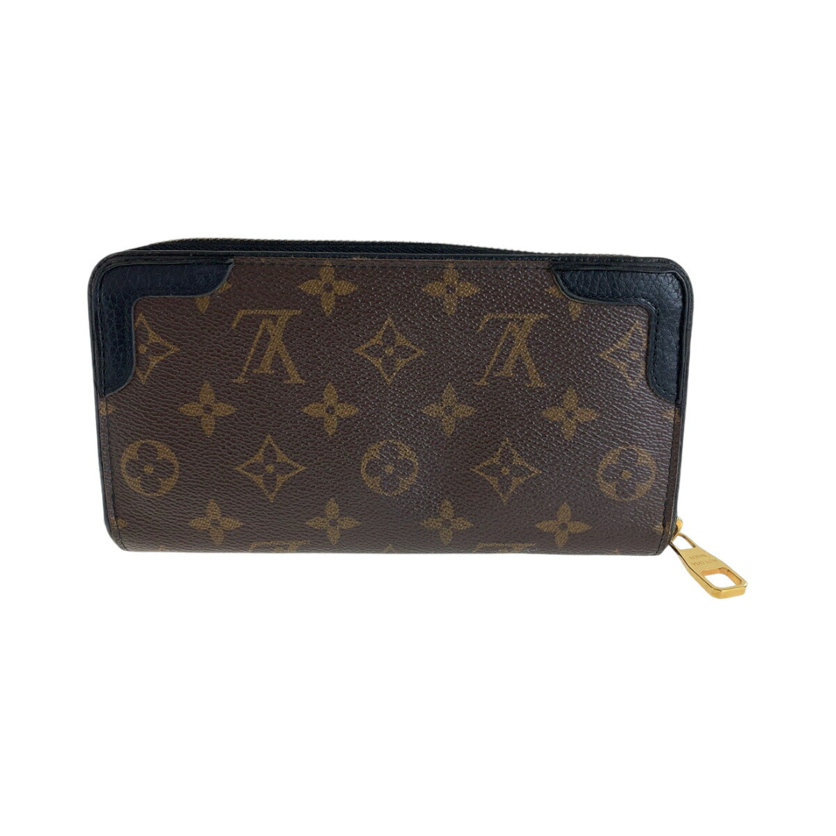 Louis Vuitton Zippy Wallet Retiro Brown Black