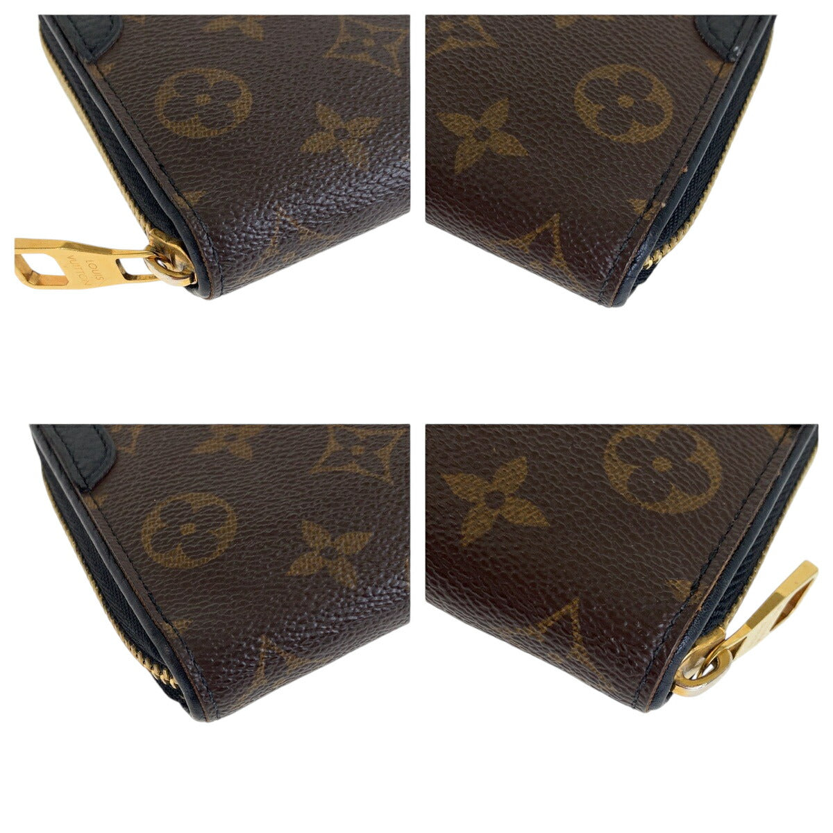 Louis Vuitton Zippy Wallet Retiro Brown Black