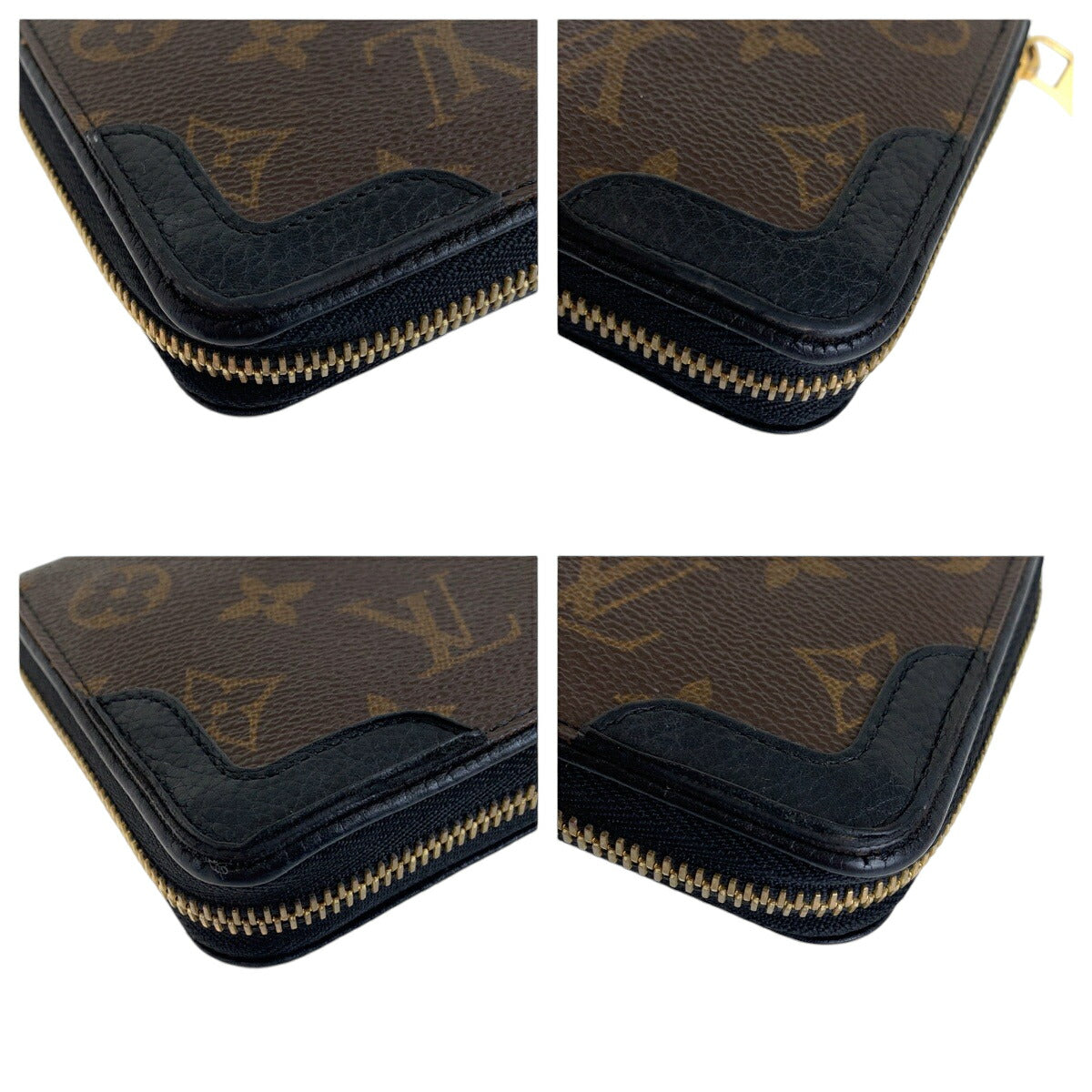 Louis Vuitton Zippy Wallet Retiro Brown Black