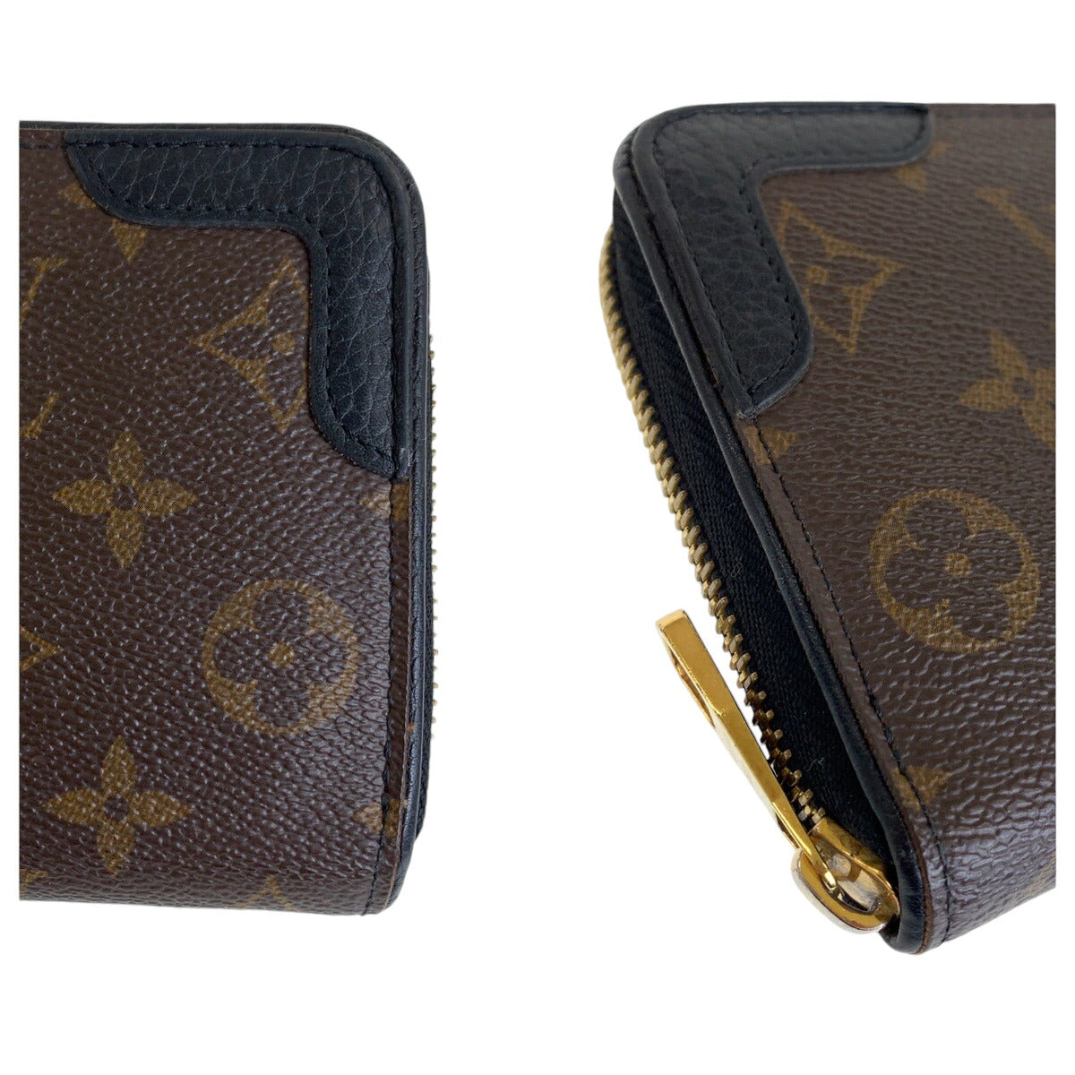 Louis Vuitton Zippy Wallet Retiro Brown Black