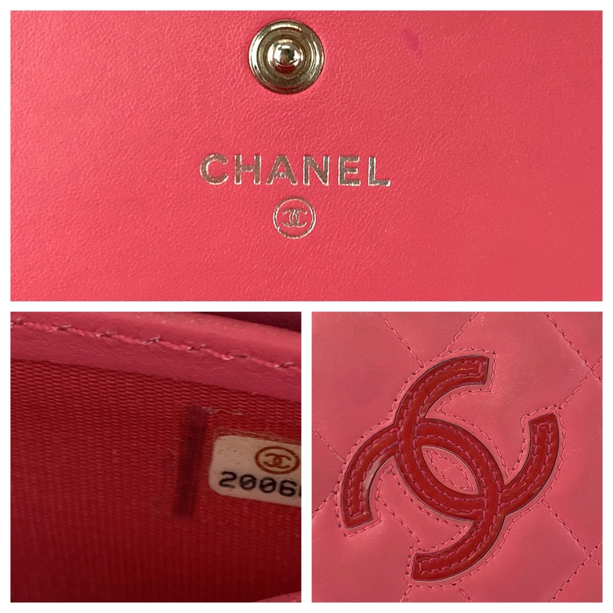 Chanel Matelasse Simply CC Pink Lambskin Wallet