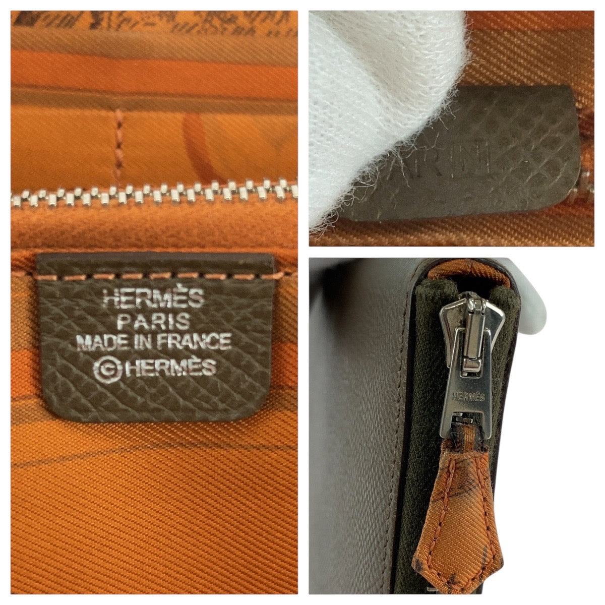 Hermes Azap Long Silk'in Wallet Brown