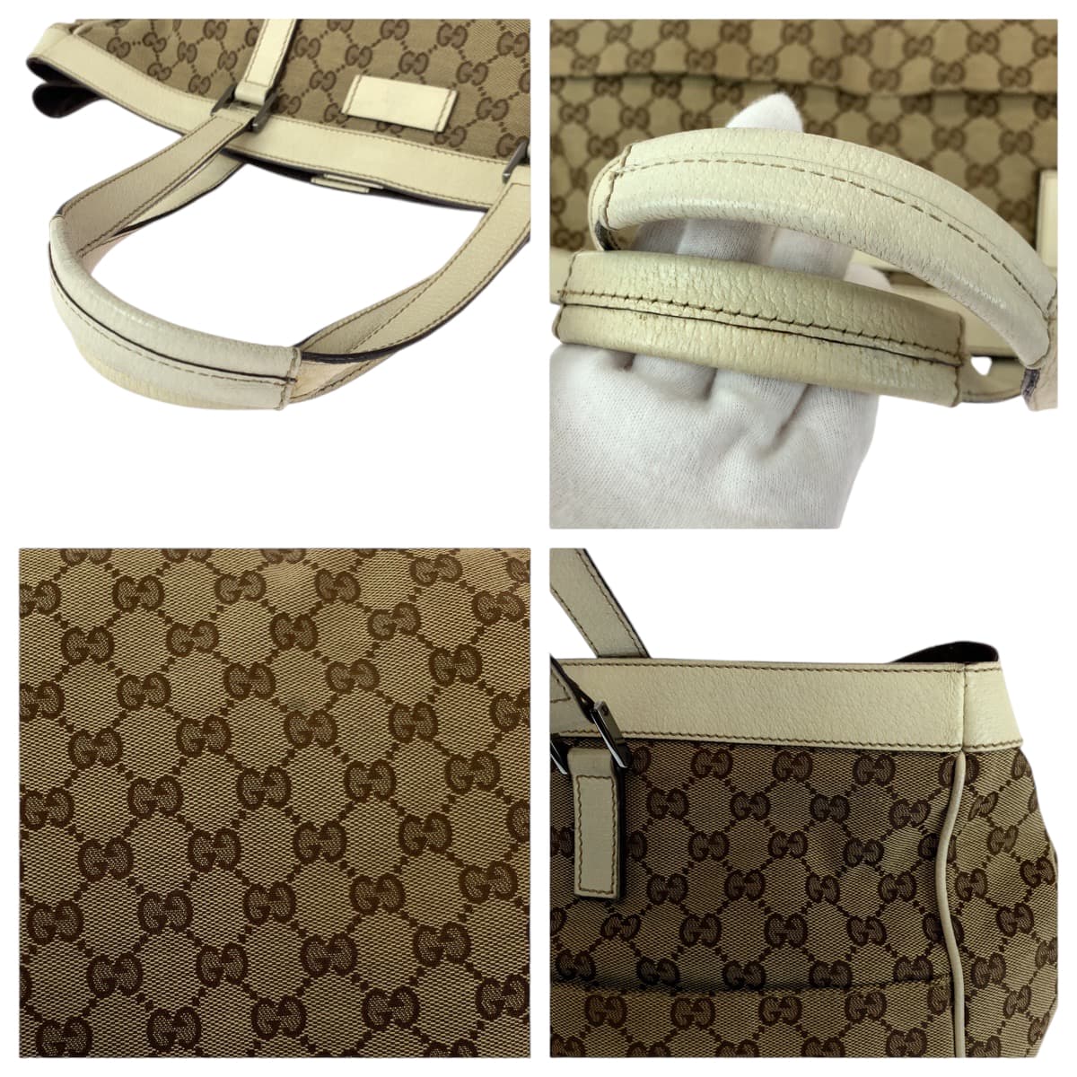 Gucci Beige GG Canvas Tote Bag