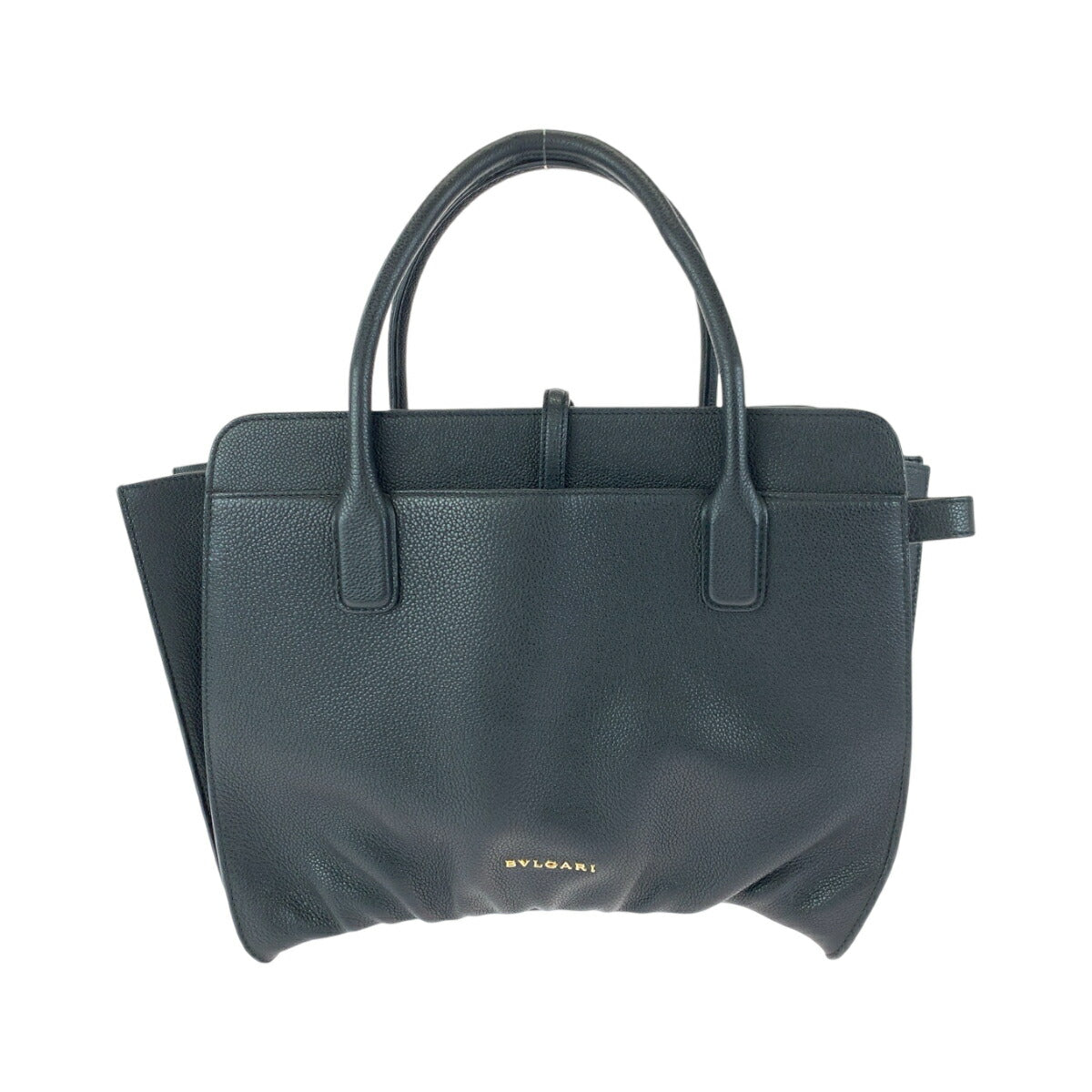 Bvlgari Leather Alba Black Tote Bag