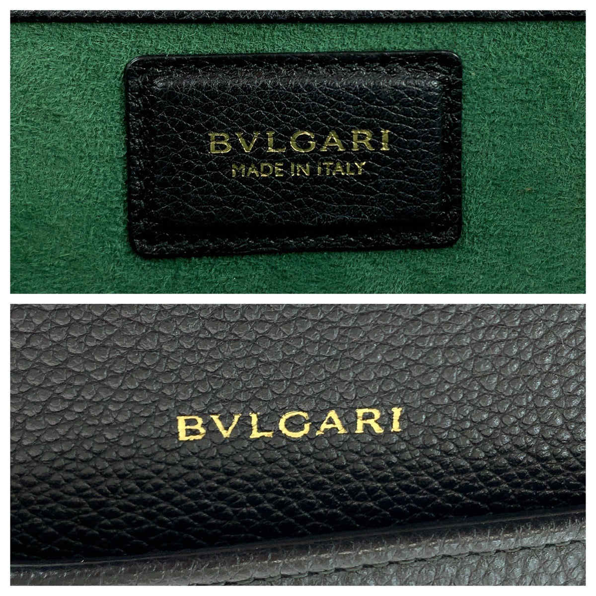 Bvlgari Leather Alba Black Tote Bag