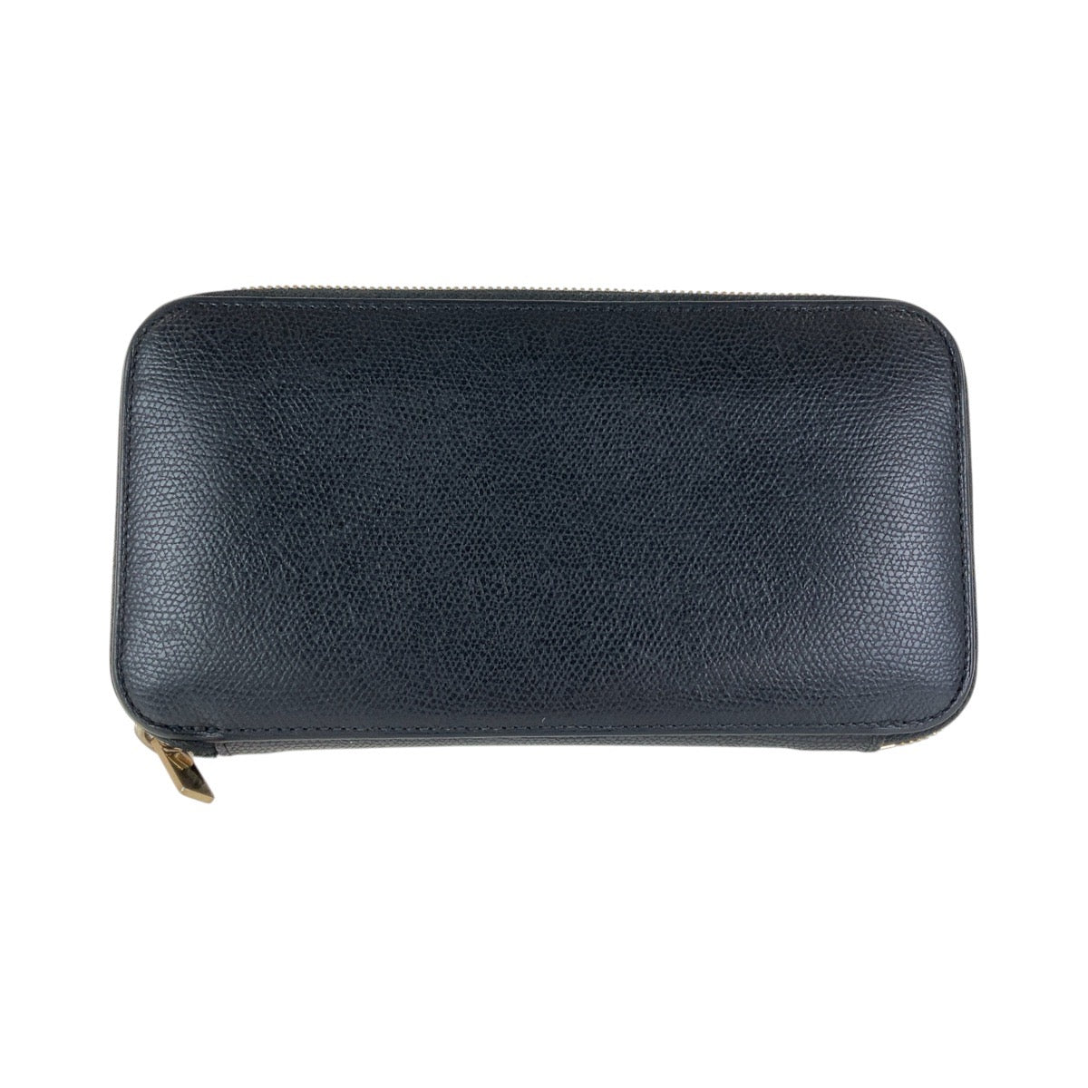 Valextra Leather Long Wallet Black