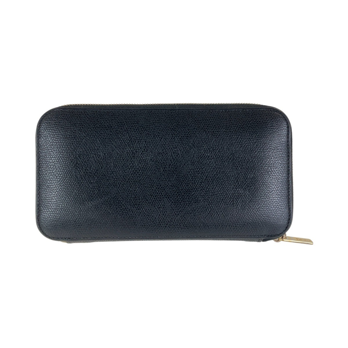 Valextra Leather Long Wallet Black