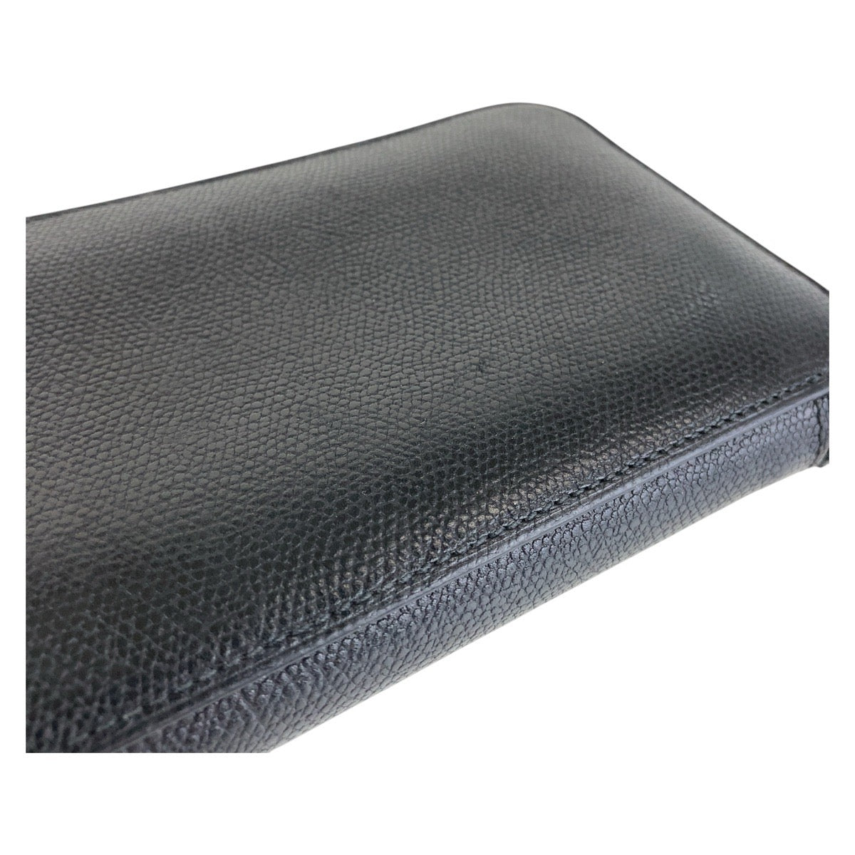 Valextra Leather Long Wallet Black