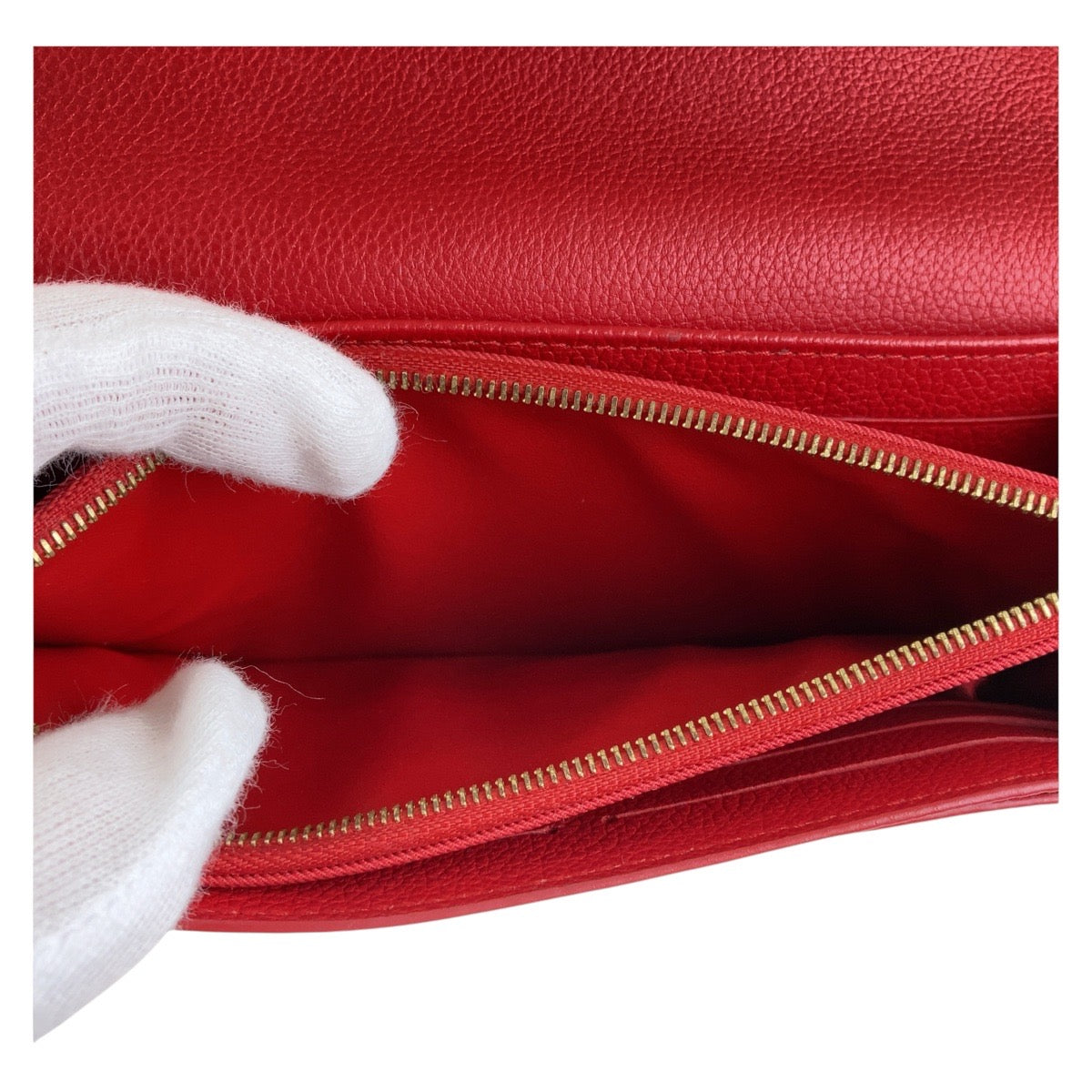 Louis Vuitton Lockme Red Leather Long Wallet