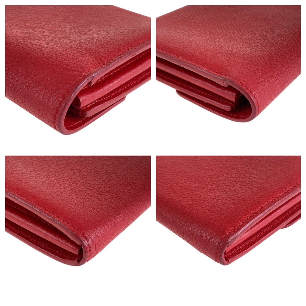 Louis Vuitton Lockme Red Leather Long Wallet