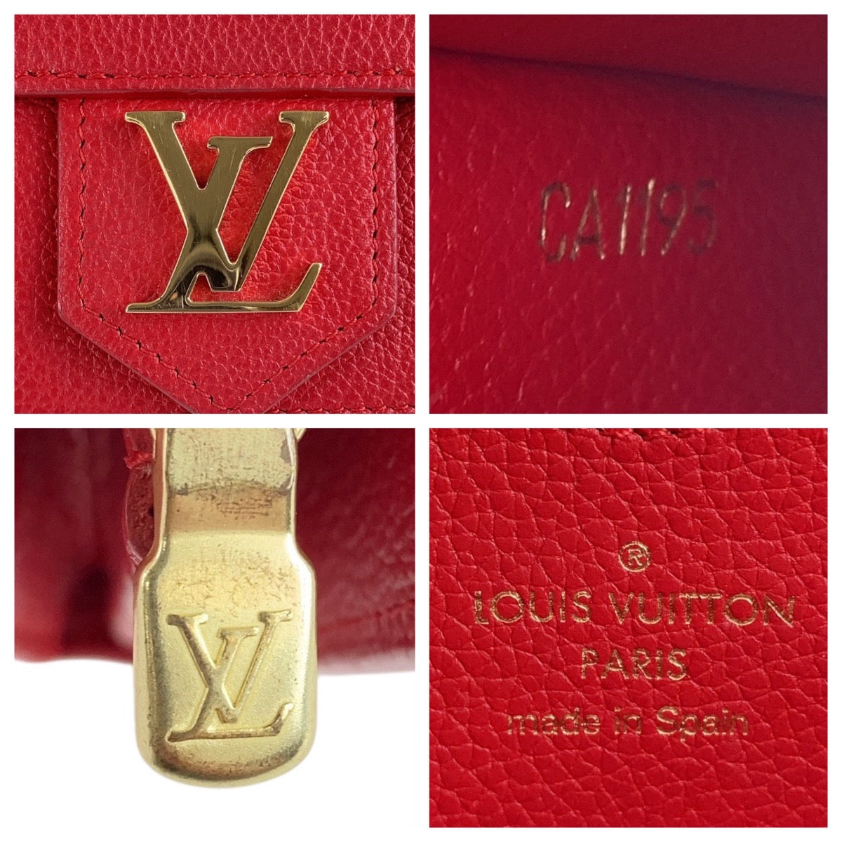 Louis Vuitton Lockme Red Leather Long Wallet