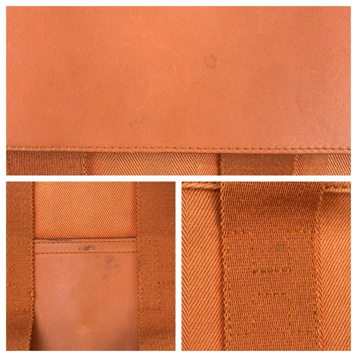 Hermes Valparaiso Canvas Leather Tote Bag