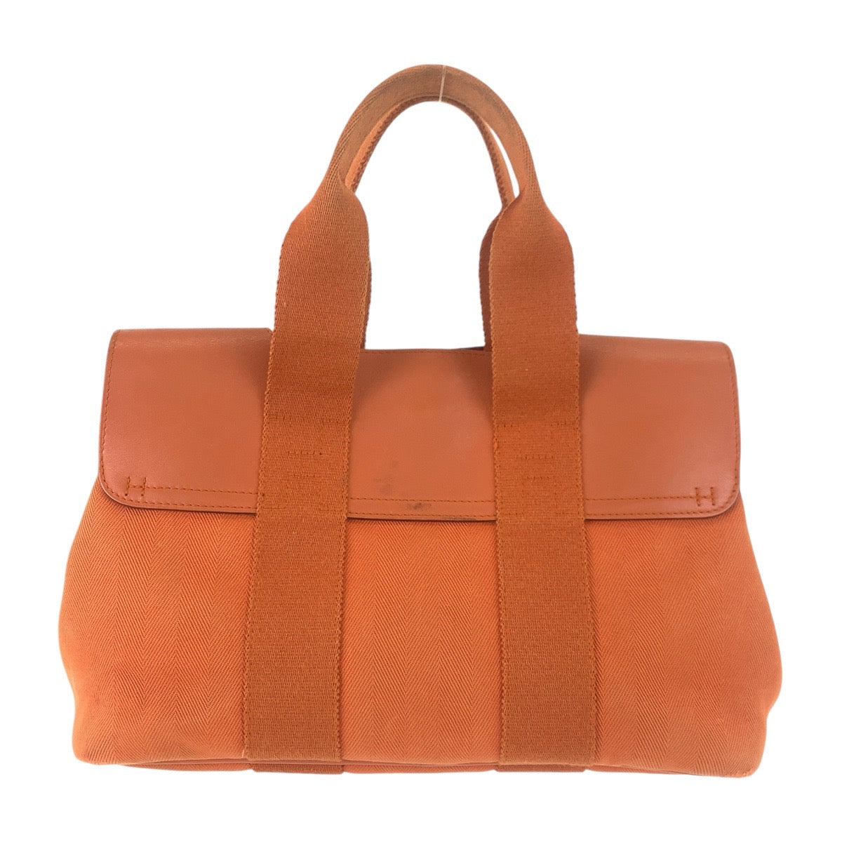 Hermes Valparaiso Canvas Leather Tote Bag