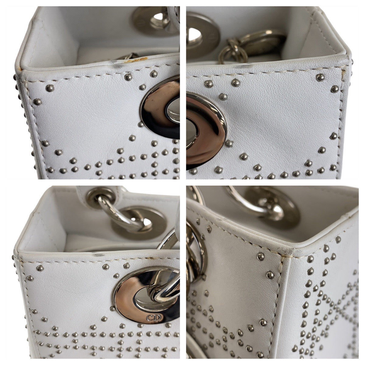 Dior Cannage Studded Lady Dior Medium Tote