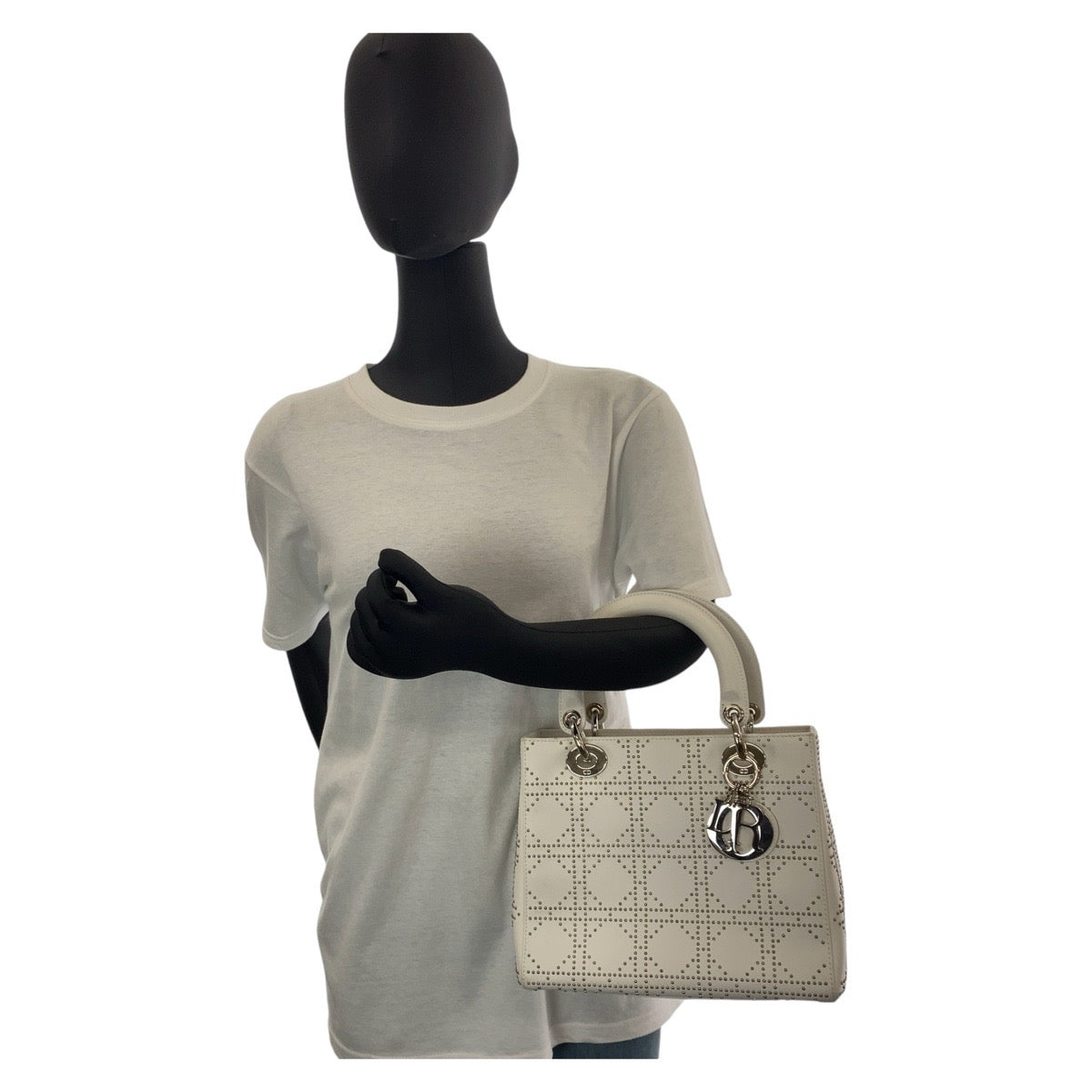 Dior Cannage Studded Lady Dior Medium Tote