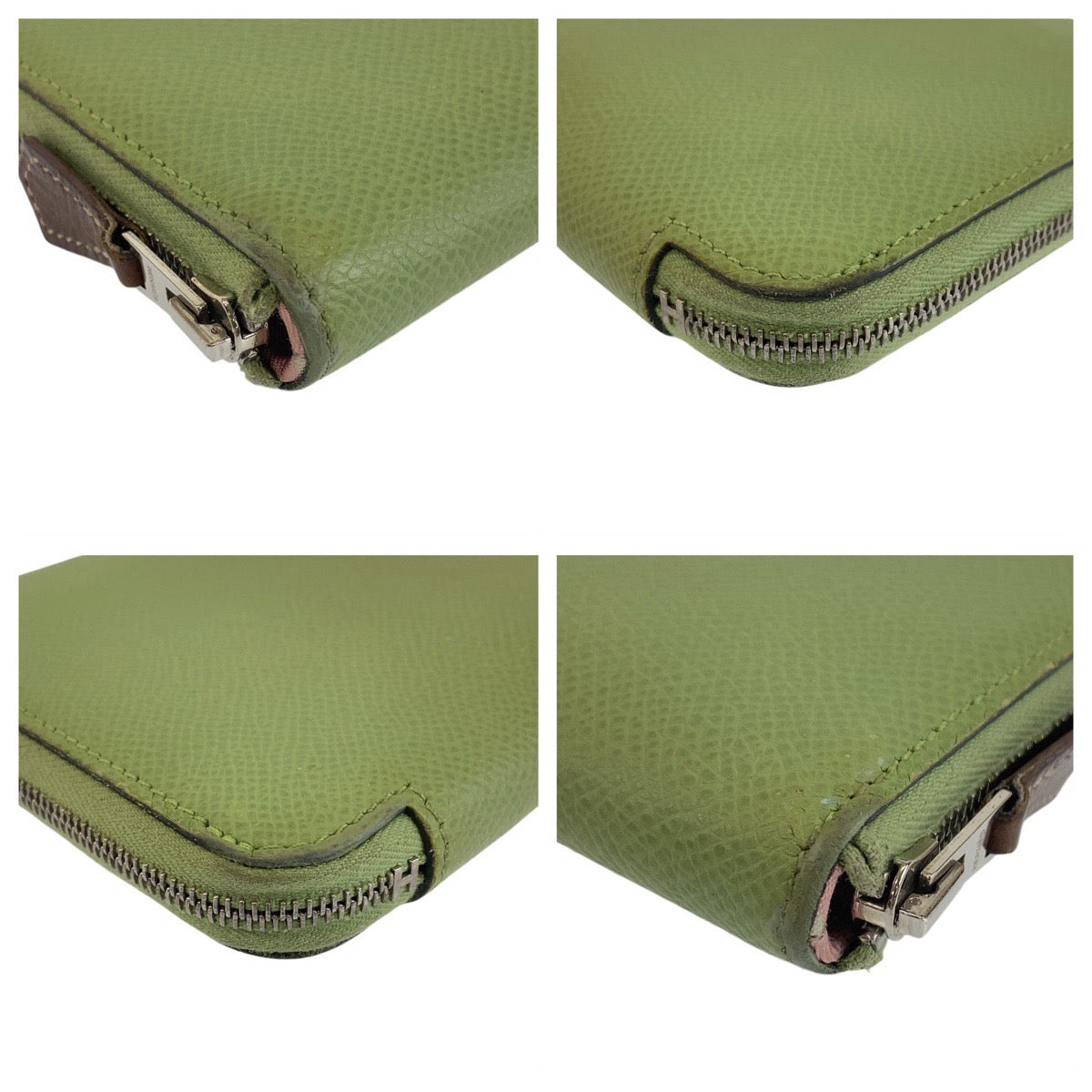 Hermes Azap Long Silk In Wallet Green