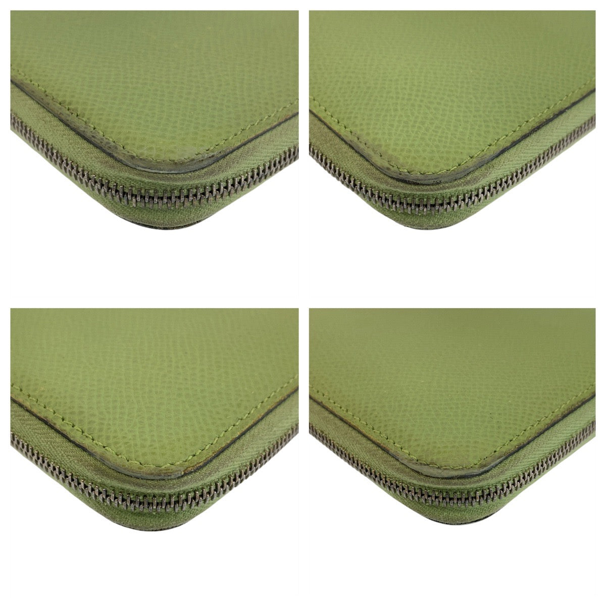 Hermes Azap Long Silk In Wallet Green