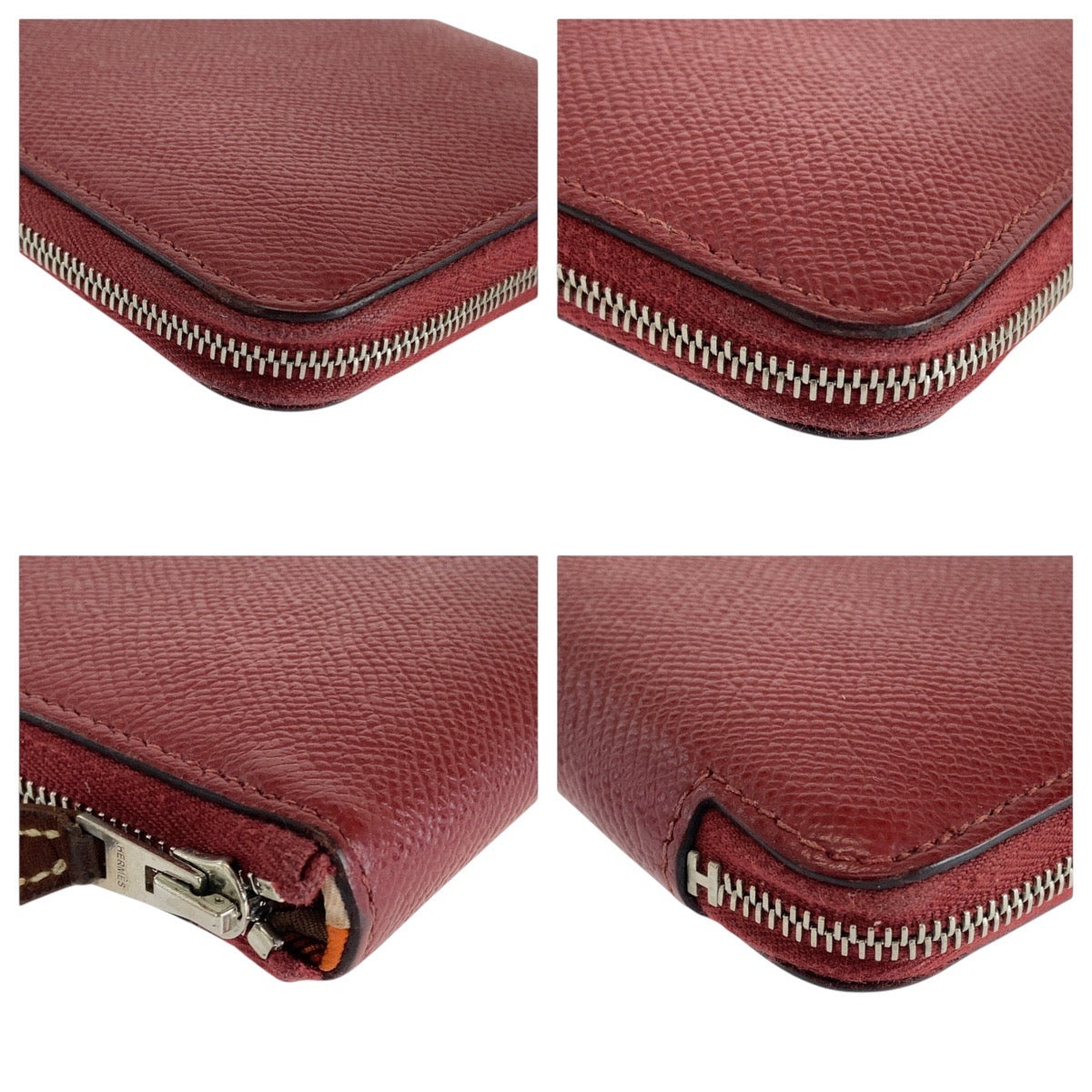 Hermes Azap Long Silk In Wallet Bordeaux