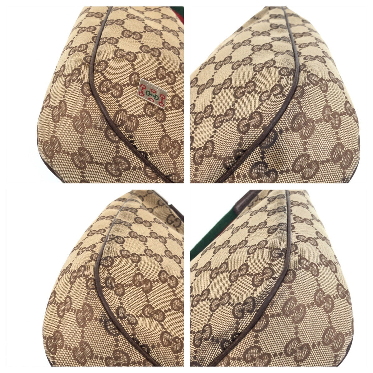 Gucci GG Canvas Leather Shoulder Bag