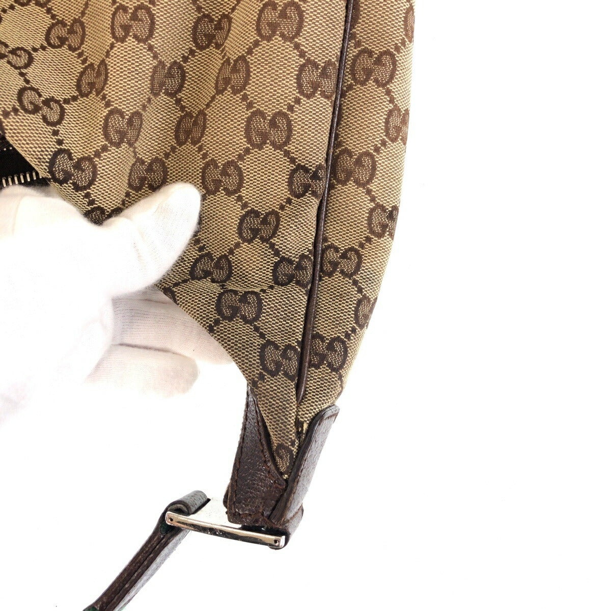 Gucci GG Canvas Leather Shoulder Bag