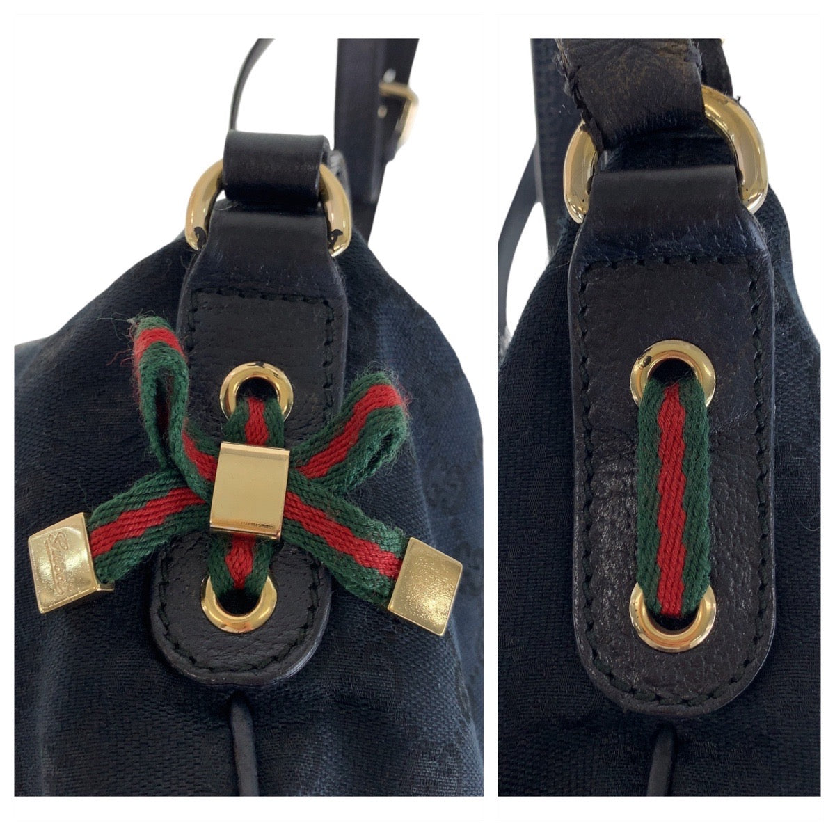 Gucci GG Canvas Ribbon Shoulder Bag