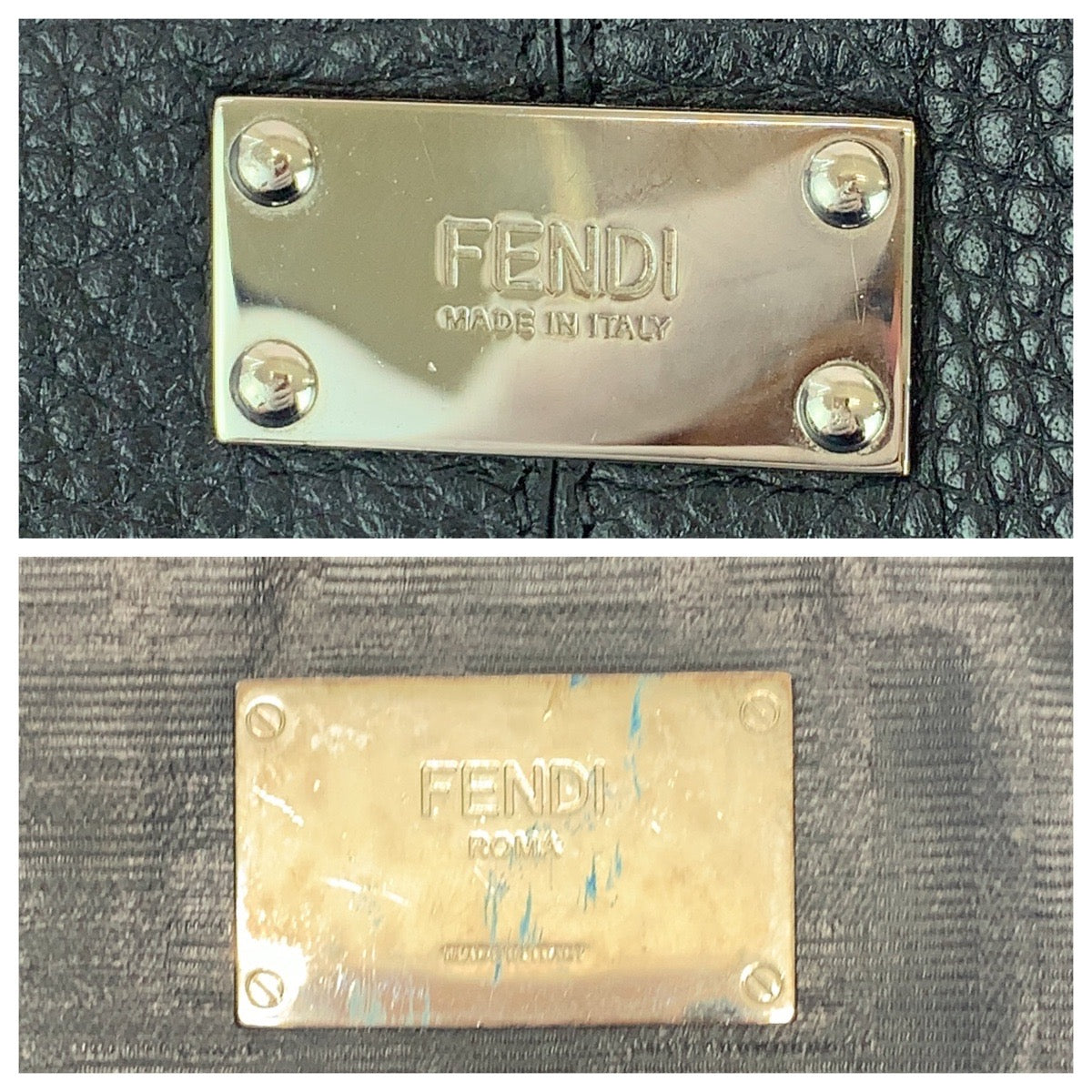 Fendi Peekaboo X-Lite Leather Briefcase