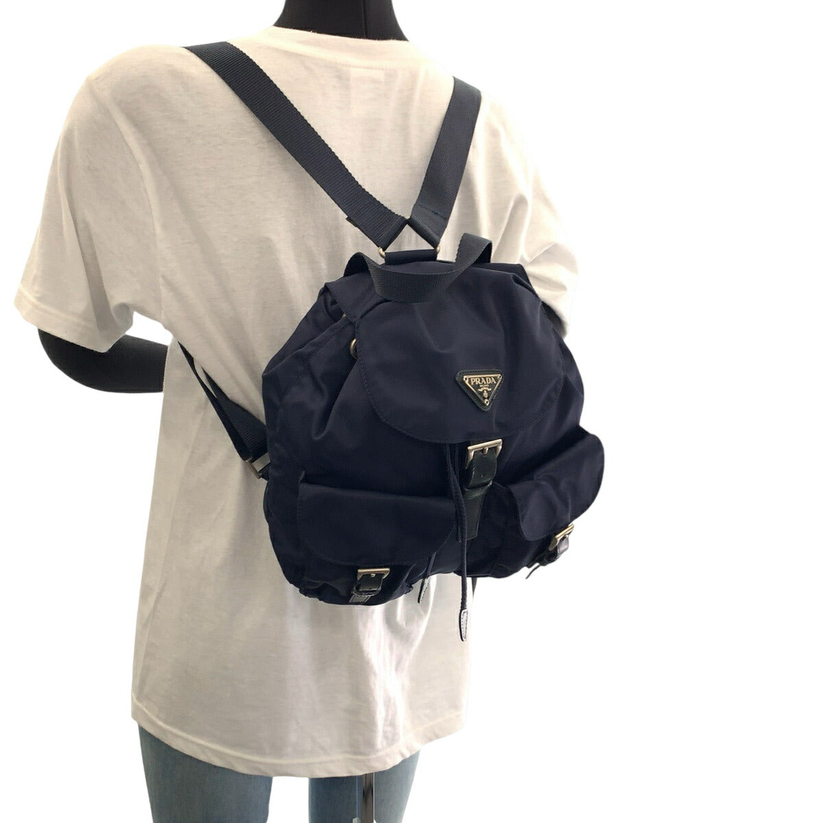 Prada Nylon Tessuto Logo Backpack B6677