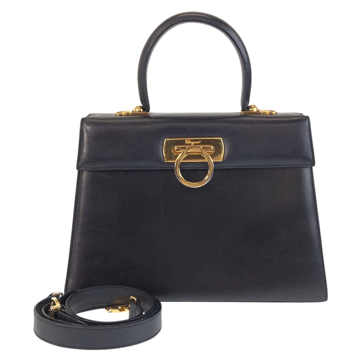 Salvatore Ferragamo Leather Gancini 2way Handbag