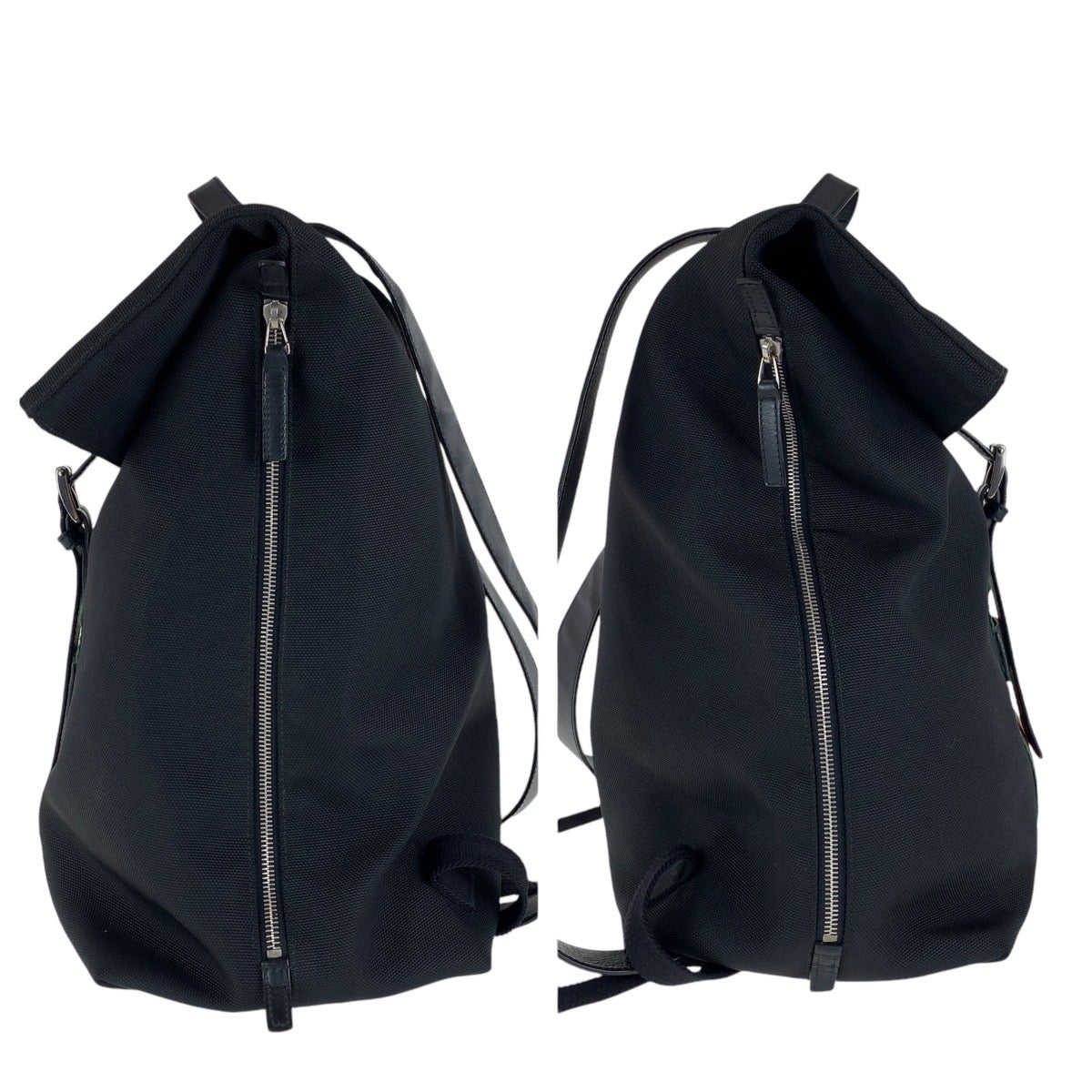 Gucci Canvas Leather Backpack Black