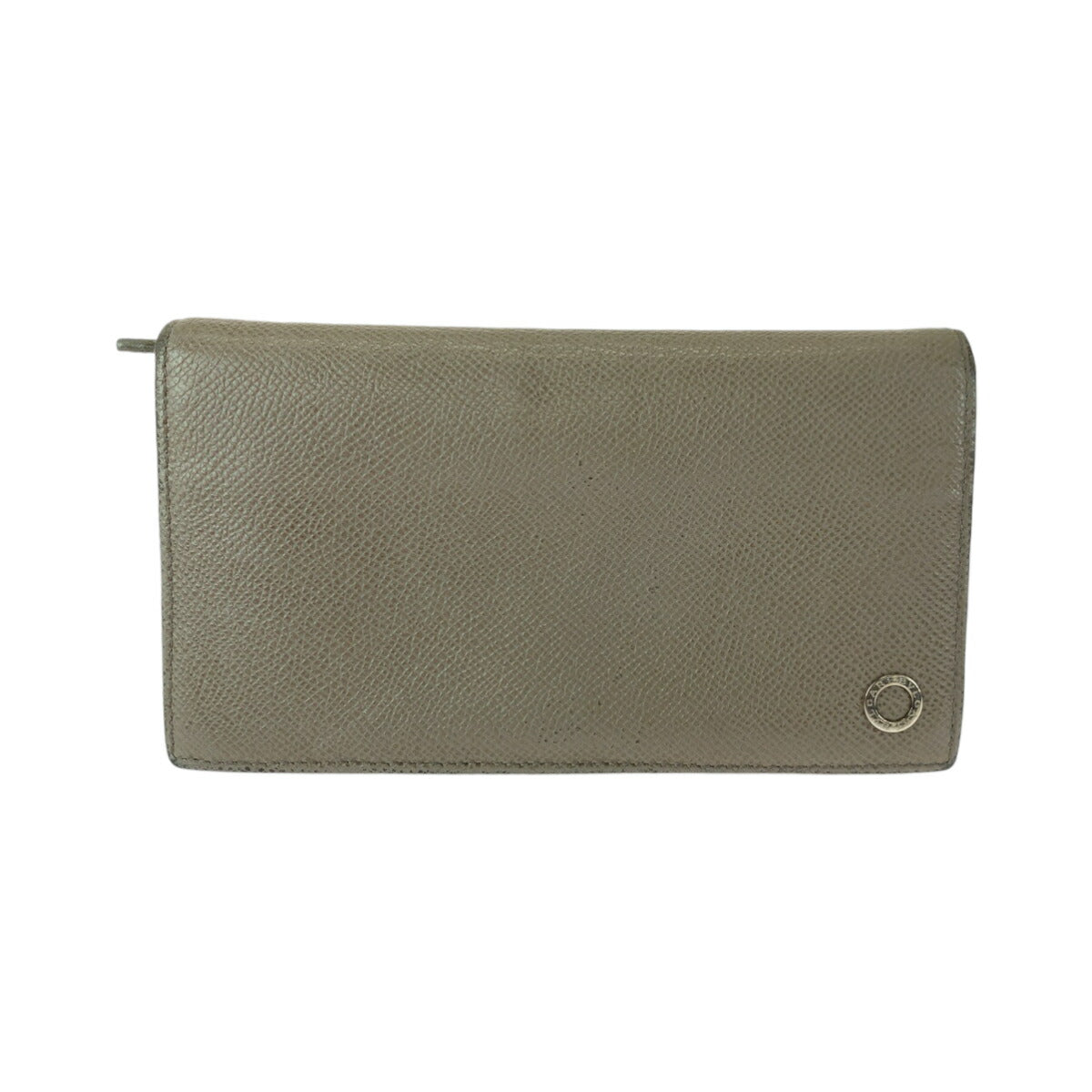 Bvlgari Stone Gray Calf Long Wallet