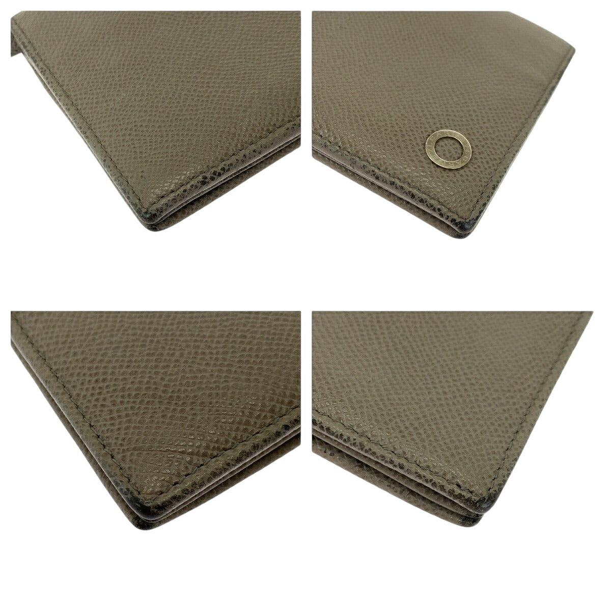 Bvlgari Stone Gray Calf Long Wallet