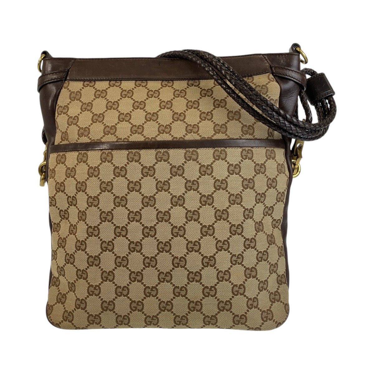 Gucci GG Canvas Leather Shoulder Bag