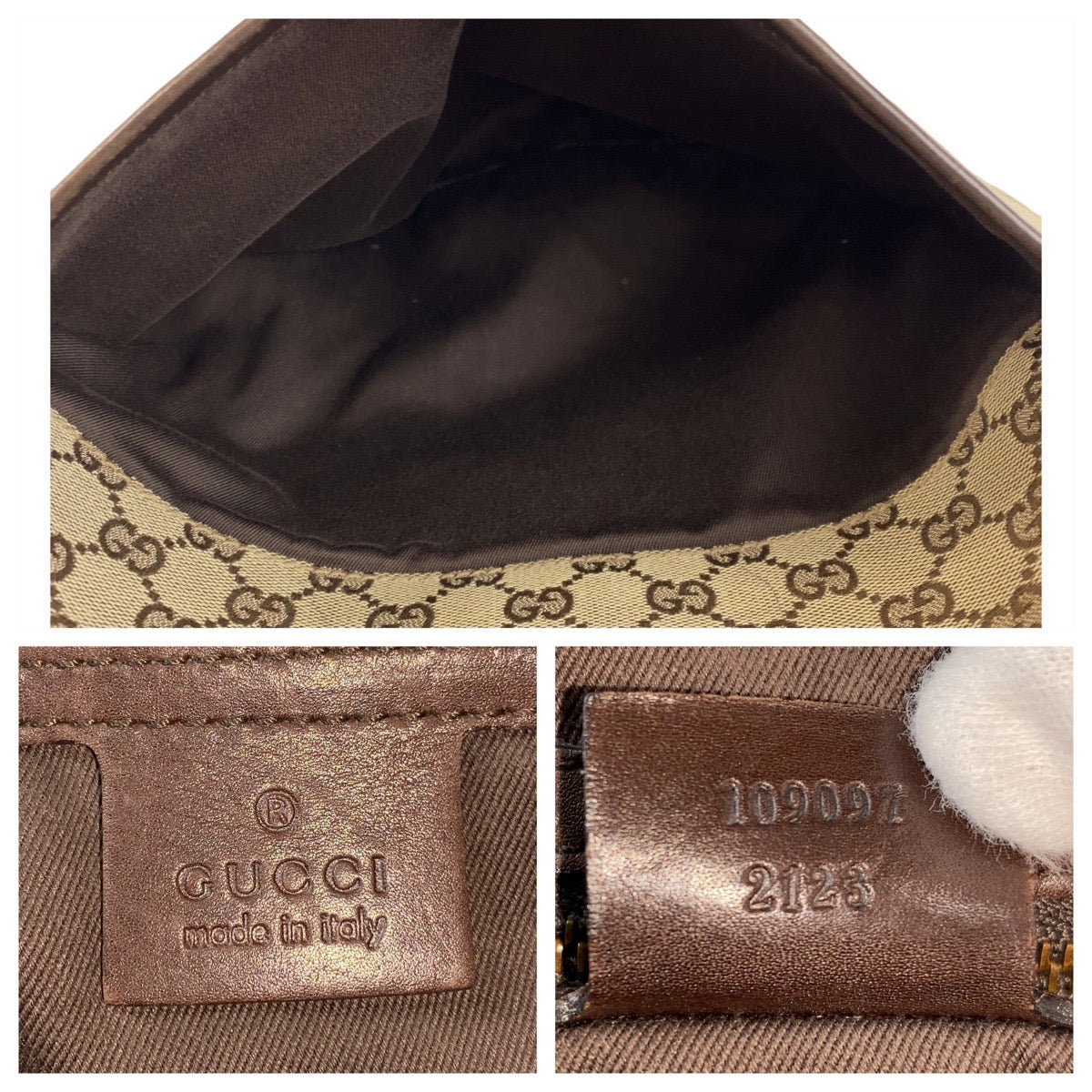 Gucci GG Canvas Leather Shoulder Bag