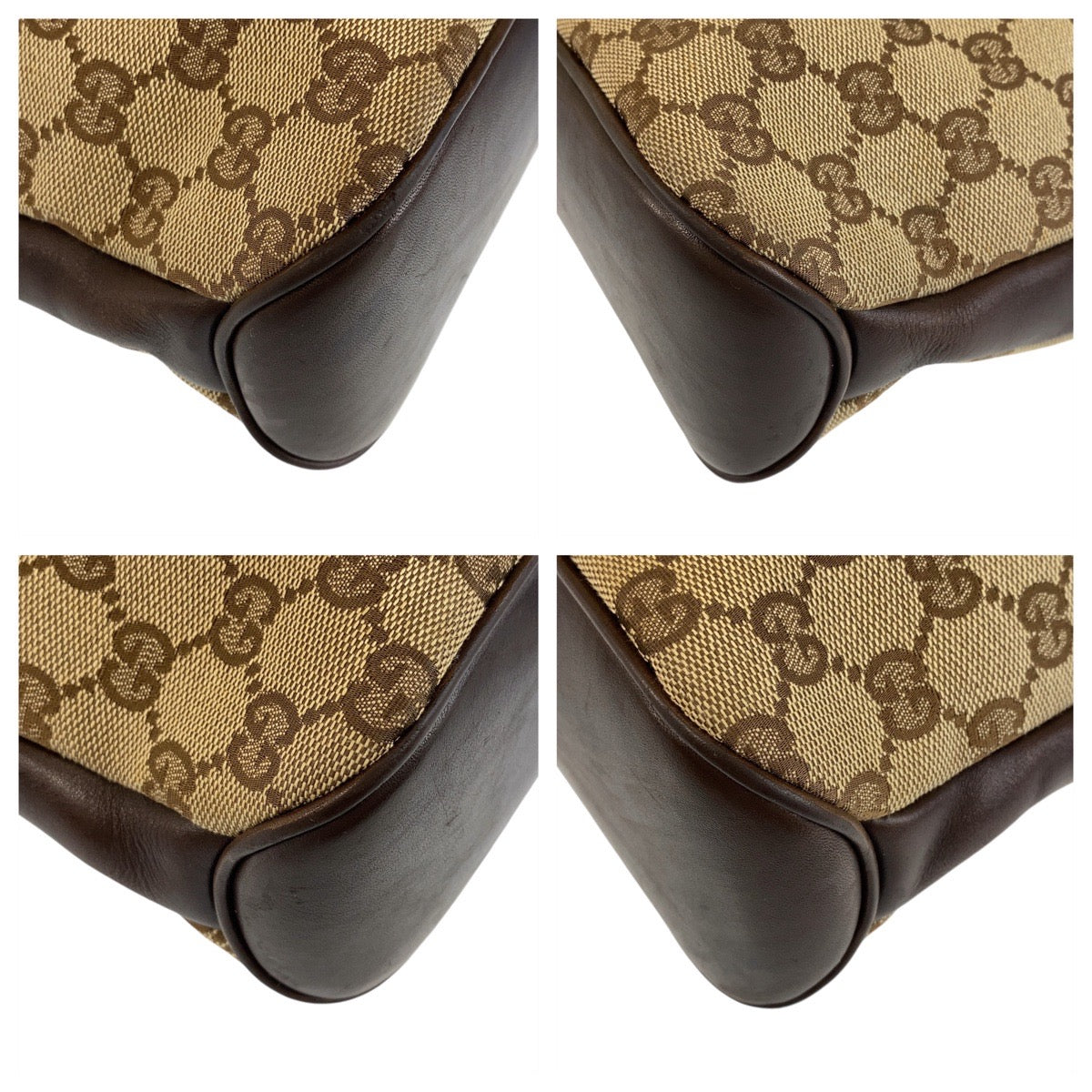 Gucci GG Canvas Leather Shoulder Bag