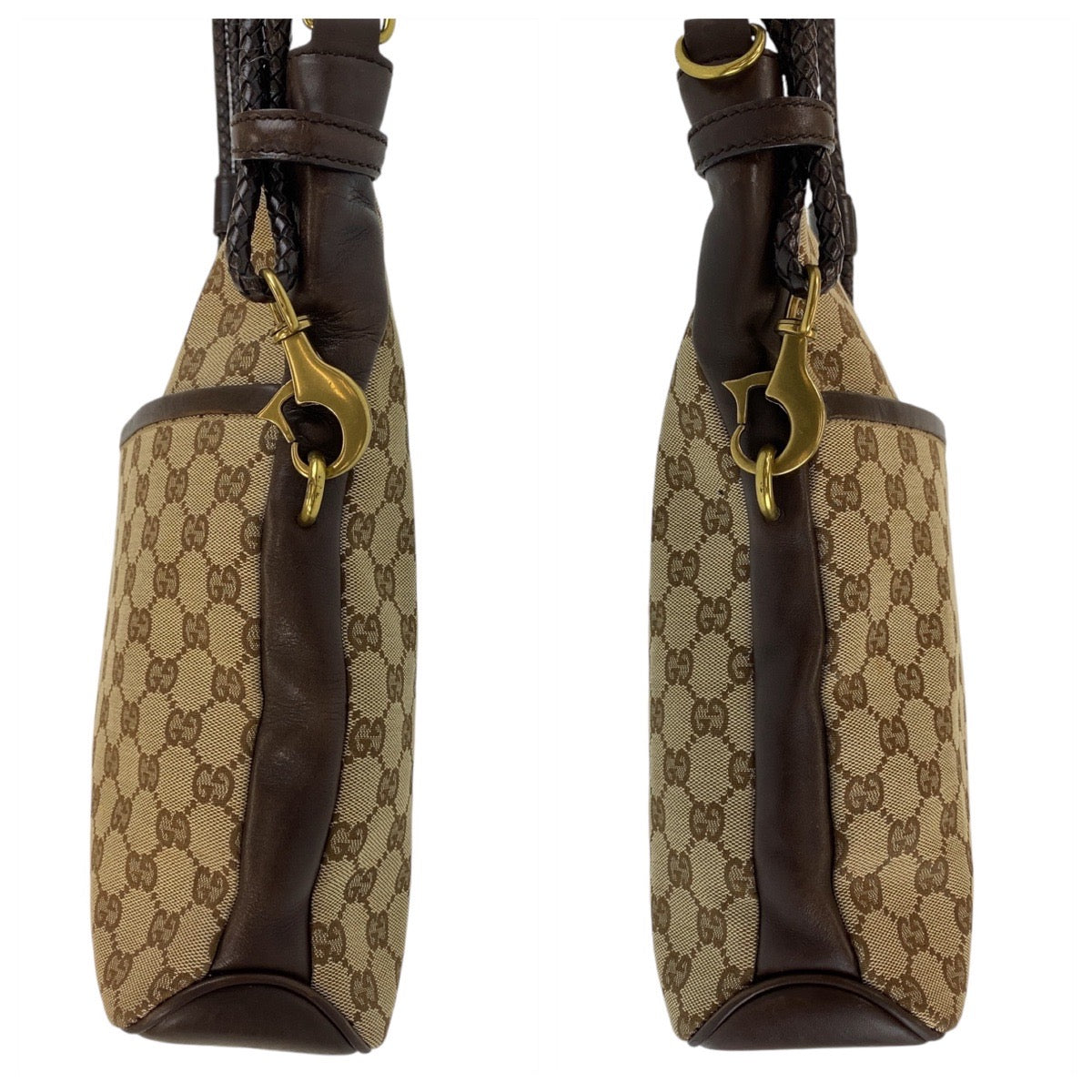 Gucci GG Canvas Leather Shoulder Bag