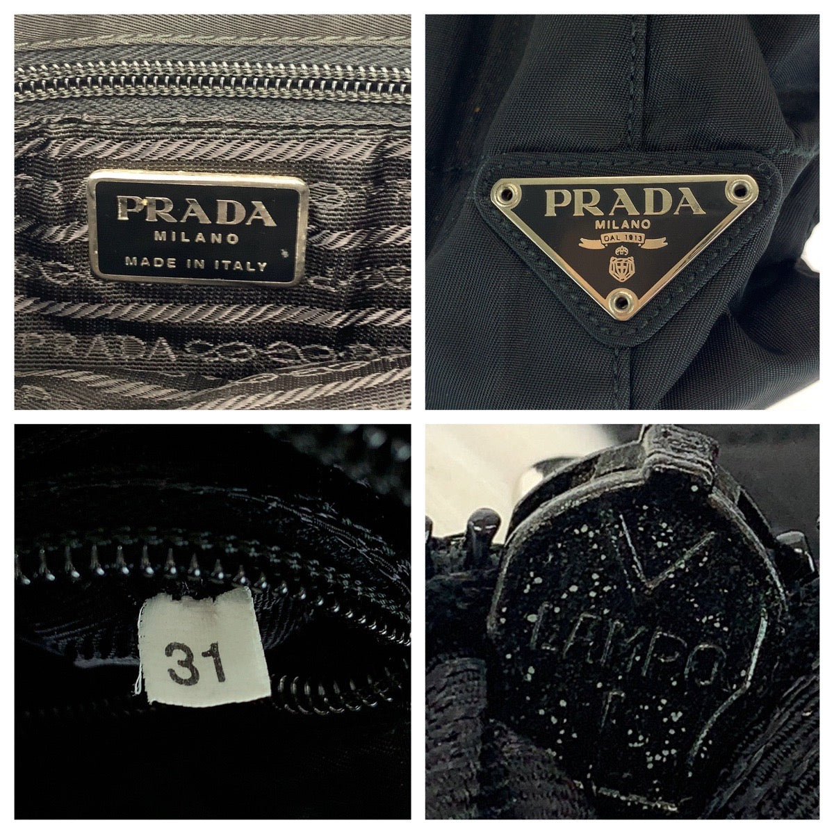 Prada Nylon Plastic Tessuto Logo Tote Bag